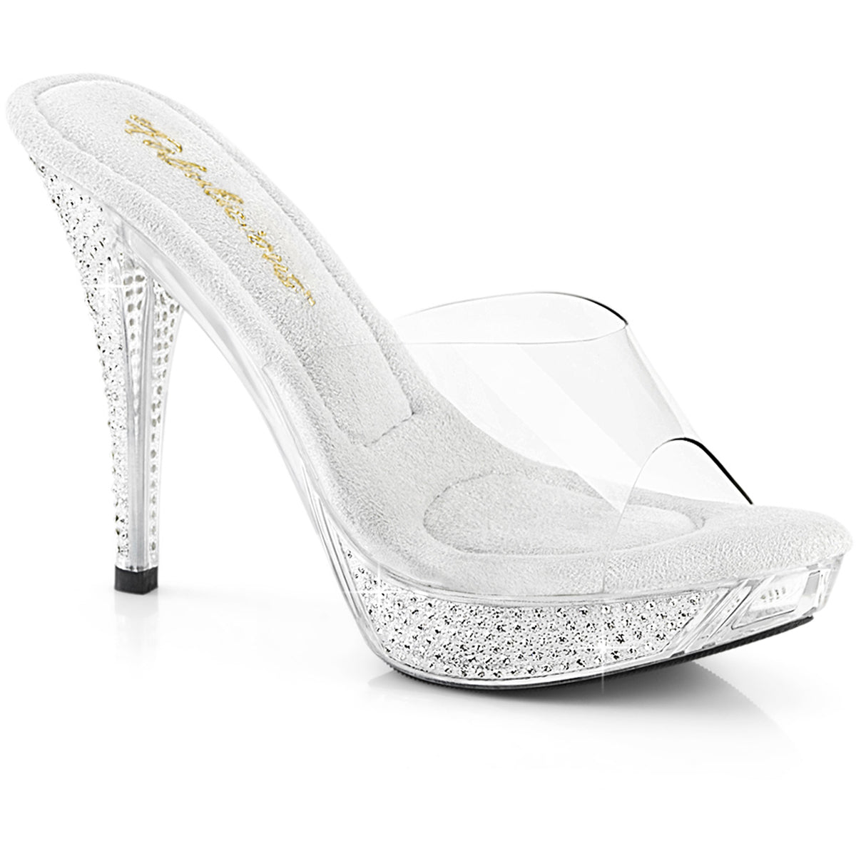 Pleaser Fabulicious 4" Heel Slide W/ Rhinestones Adult Women Sandals Elegant/401