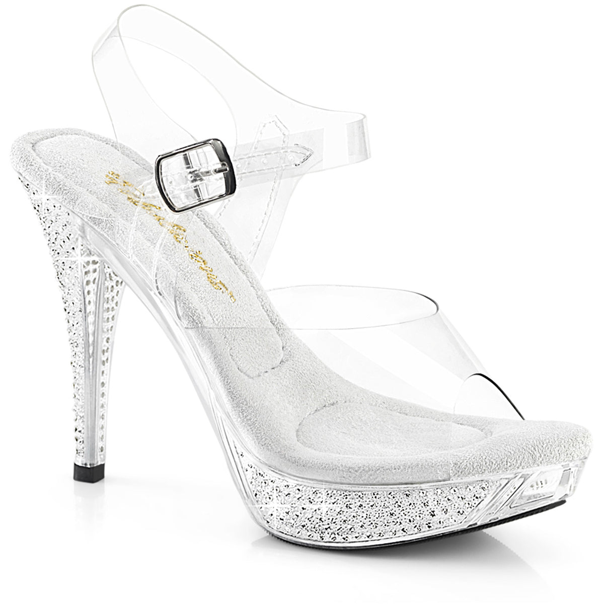 Pleaser Fabulicious 4" Heel Slide W/ Rhinestones Adult Women Sandals Elegant/408