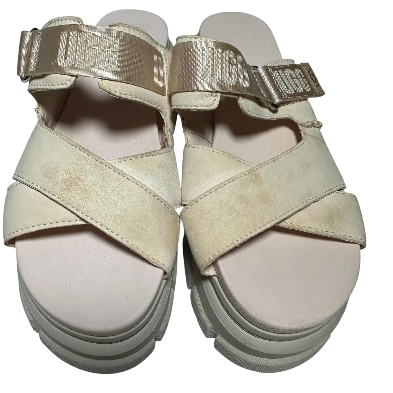 UGG Women’s Ashton Platform Slide Sandals Rose Nude Pink Size 8.5 1136785 Chunky