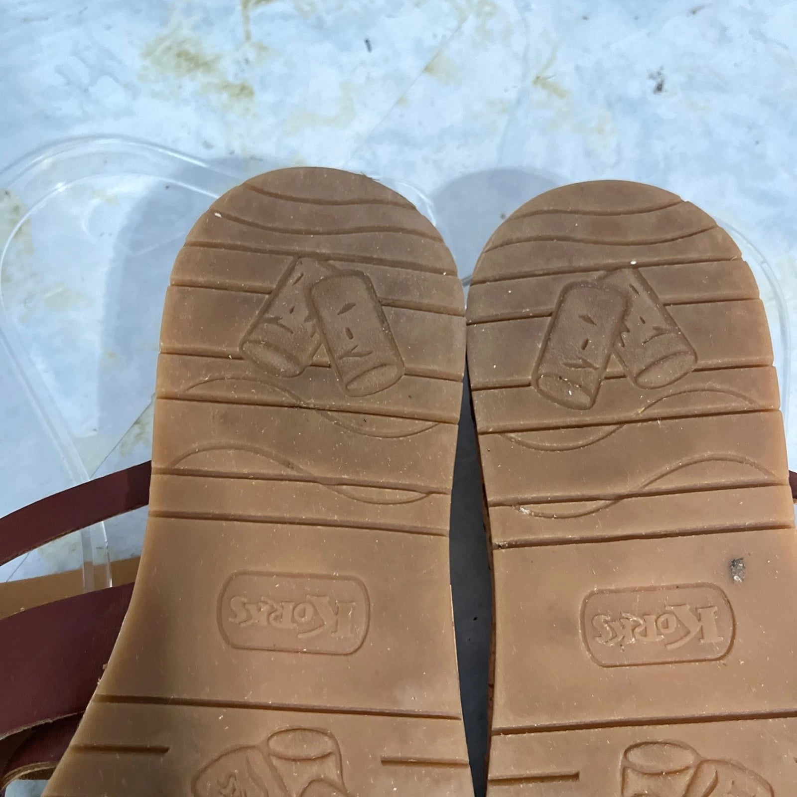 Korks Kork Ease Women's Sz 8M Shoes Brown Strappy Slides Comfort Fashion Sandals