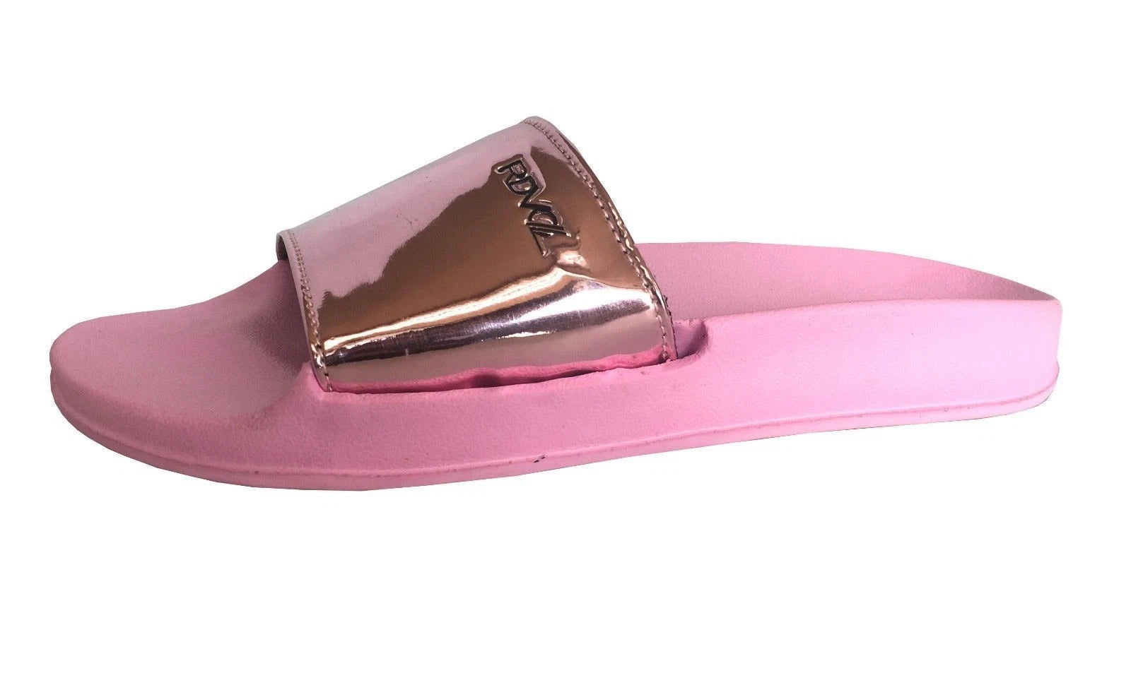 New Women's Metallic Fashion Slide Soft Rubber Bottom Beach Gym Pool Party-1818