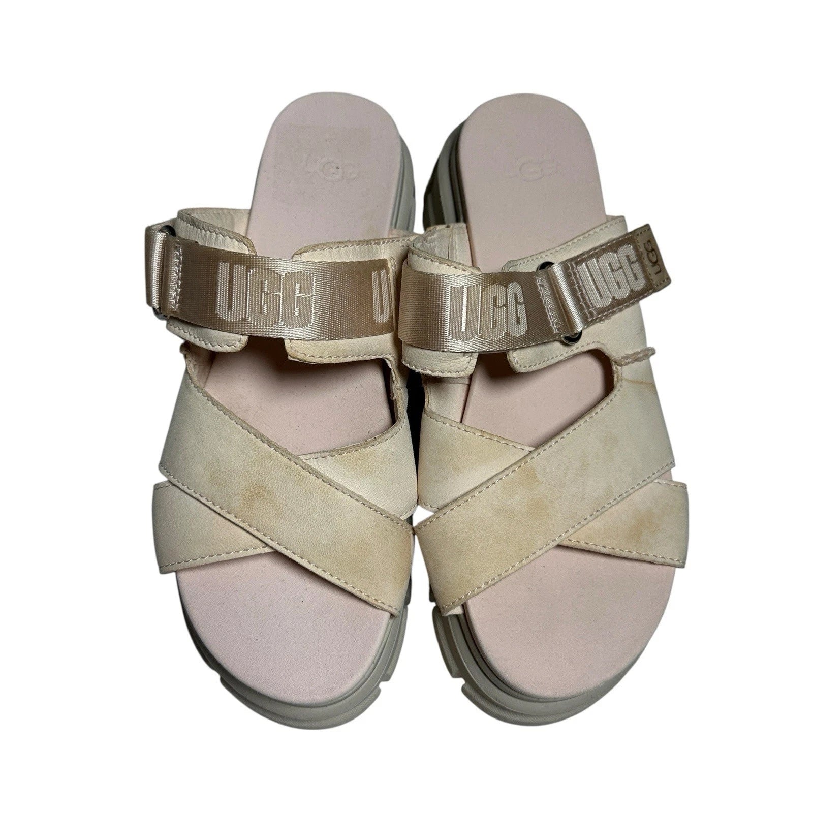 UGG Women’s Ashton Platform Slide Sandals Rose Nude Pink Size 8.5 1136785 Chunky