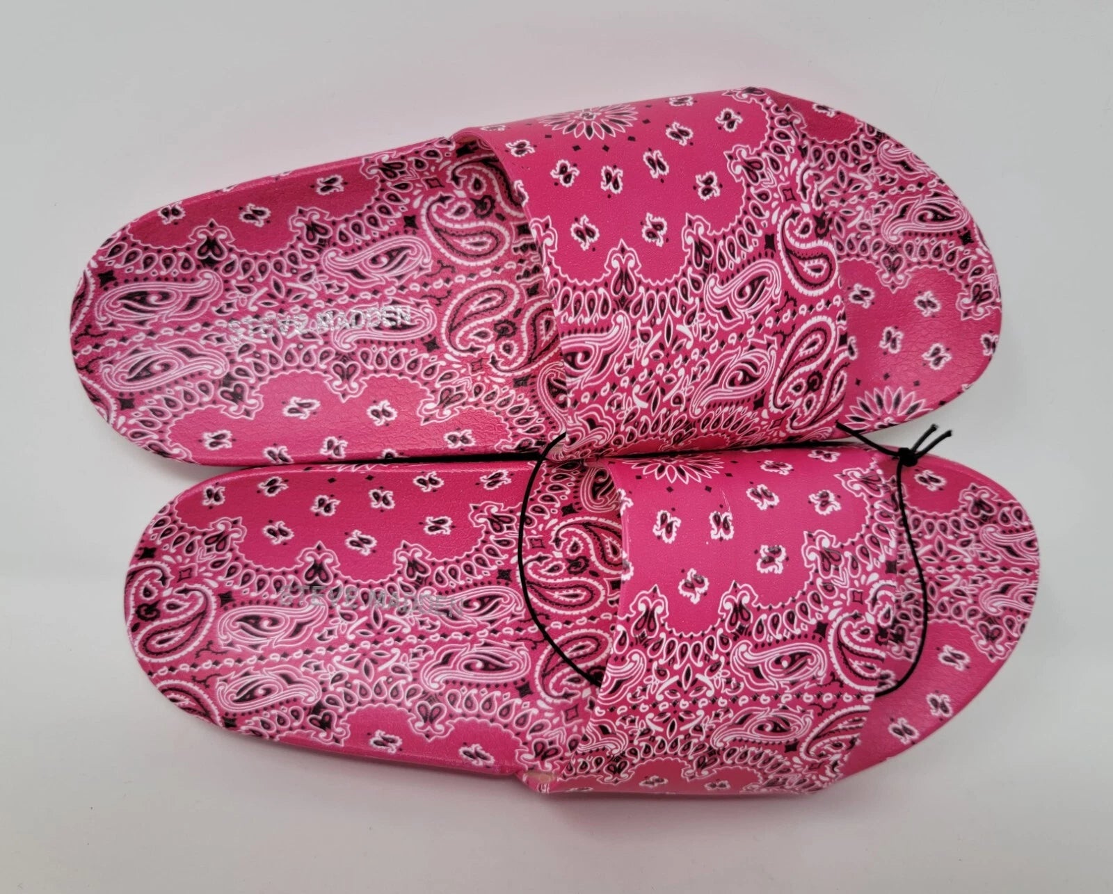 Steve Madden Sofi Pink Multi Paisley Printed Slide Sandals Size 7