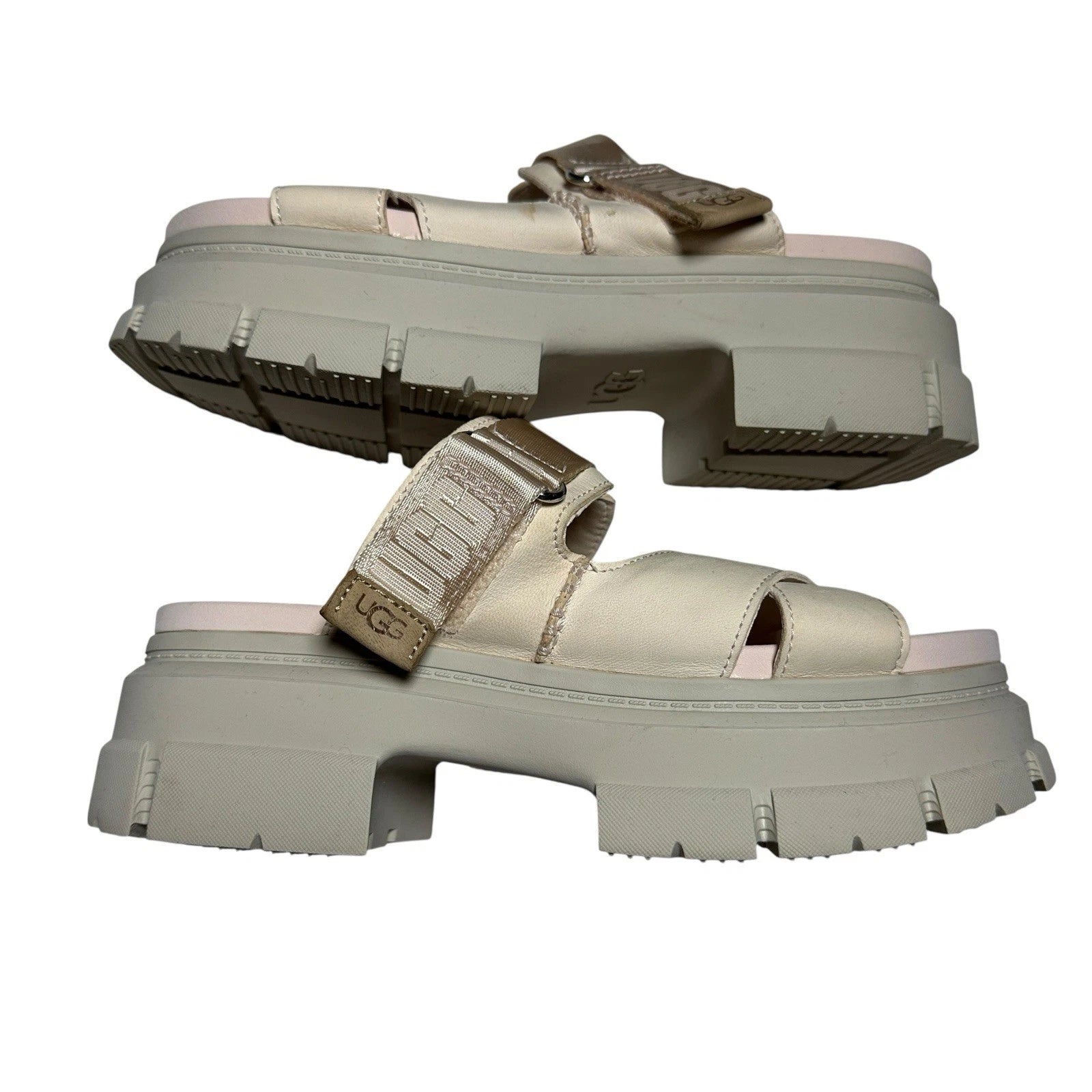 UGG Women’s Ashton Platform Slide Sandals Rose Nude Pink Size 8.5 1136785 Chunky