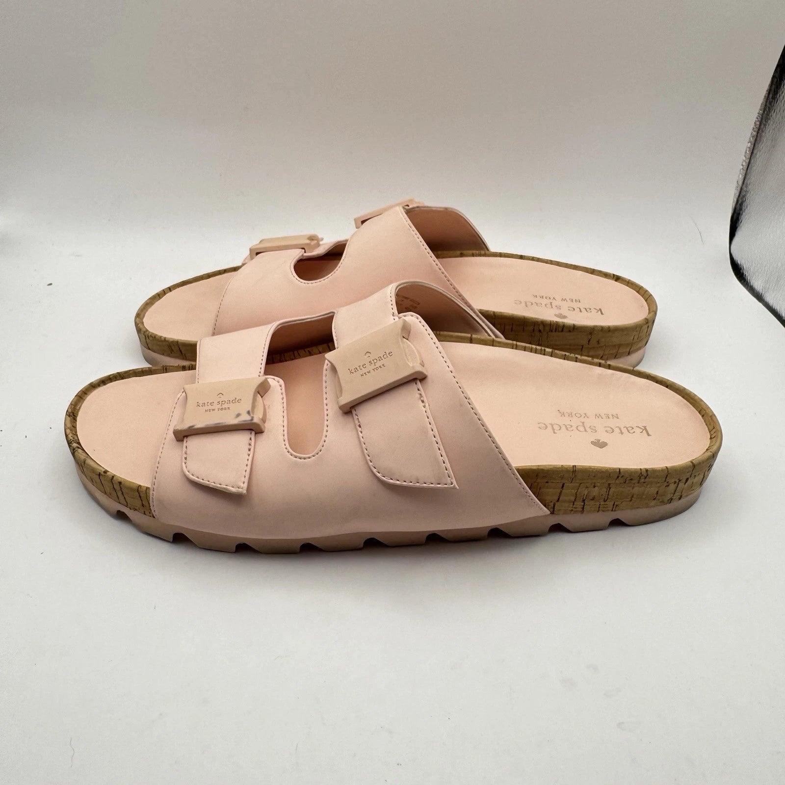 Kate Spade Becca Sandals Size 10 B Pink Women's Style KC411 DOUBLE STRAP