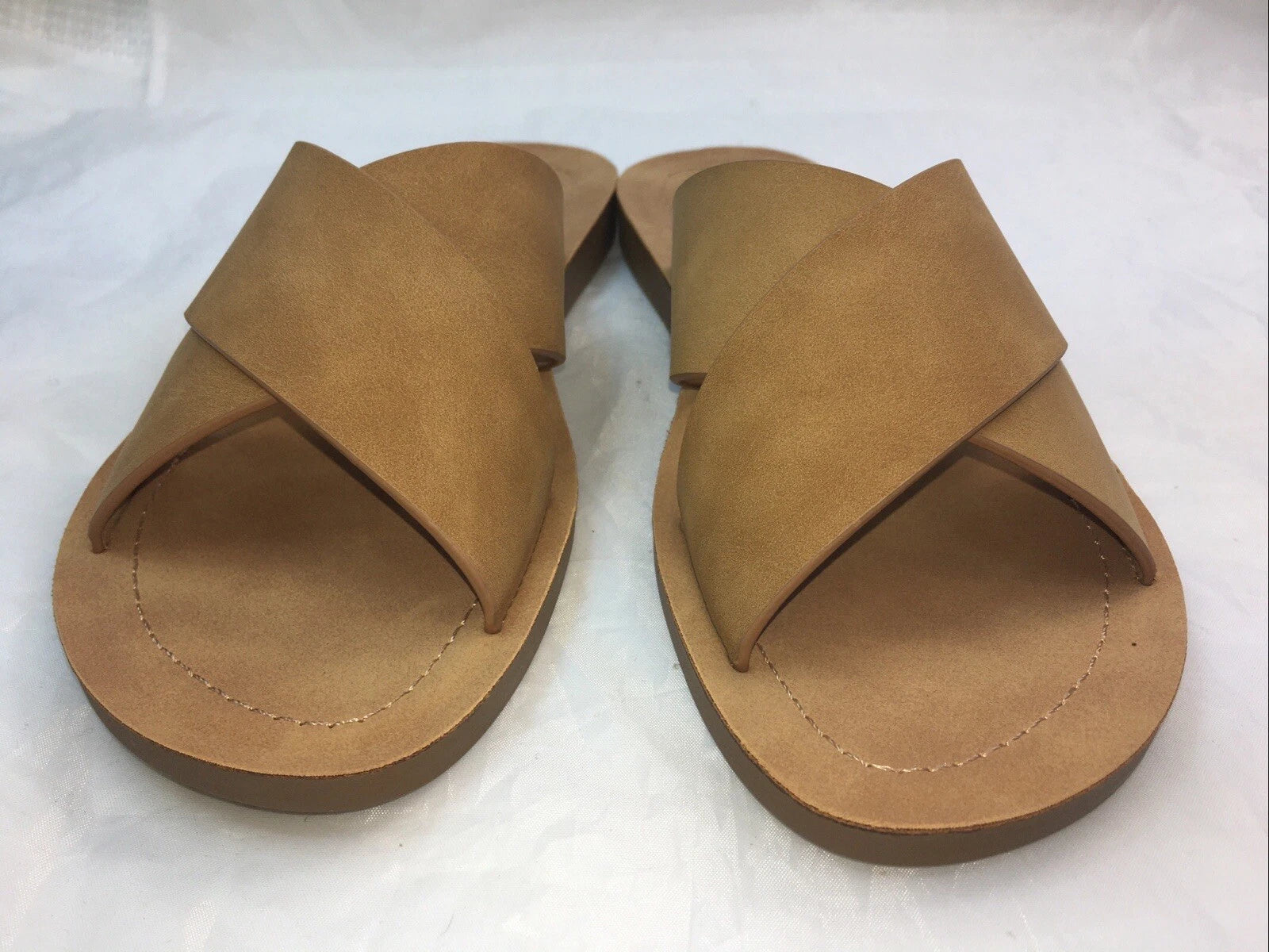 SODA-REFLECT-S NUBUCK PU X BANDS Flat Slide CASUAL Fashion Women Sandal Slip On