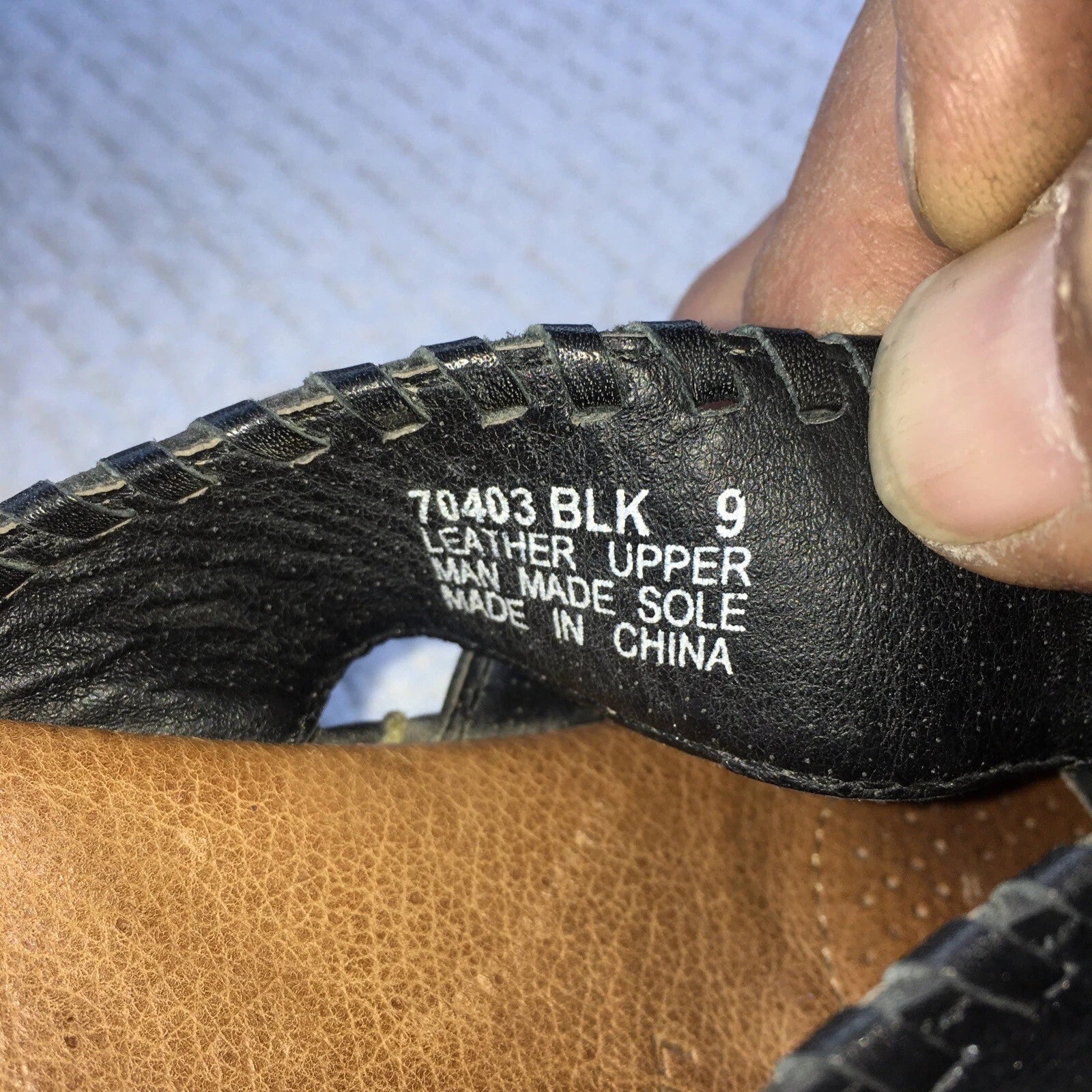 MINNETONKA BLACK LEATHER COMFORT SANDALS Womens  Sz 9 Style 70403