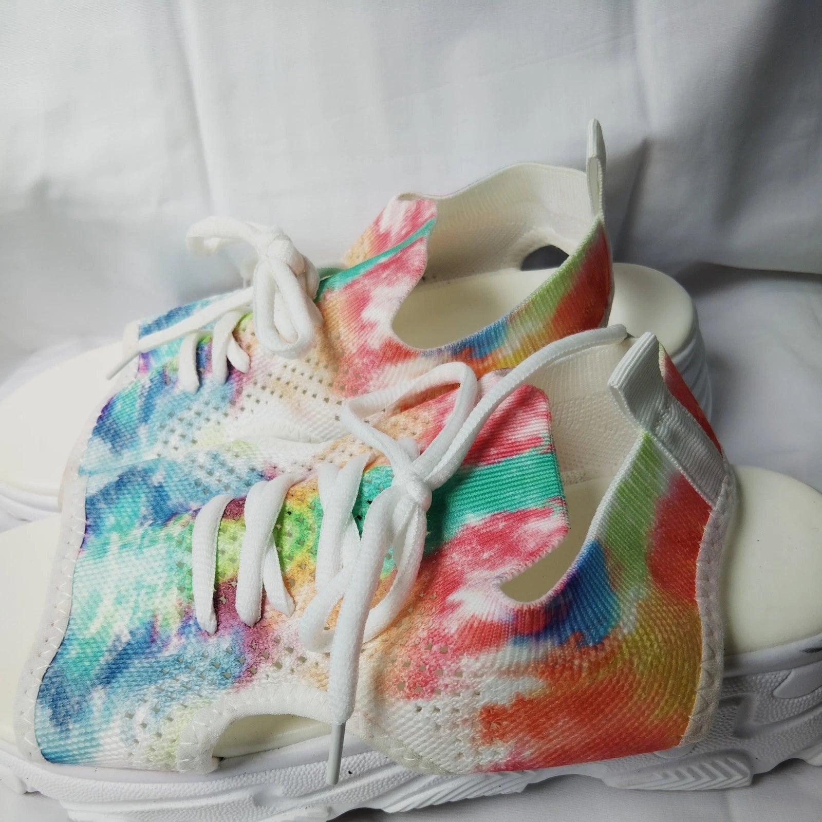 Fashion Women's Slingback Slide Sandal Tie Dye Size 40 EUR (8.5 US) New Lace Up.