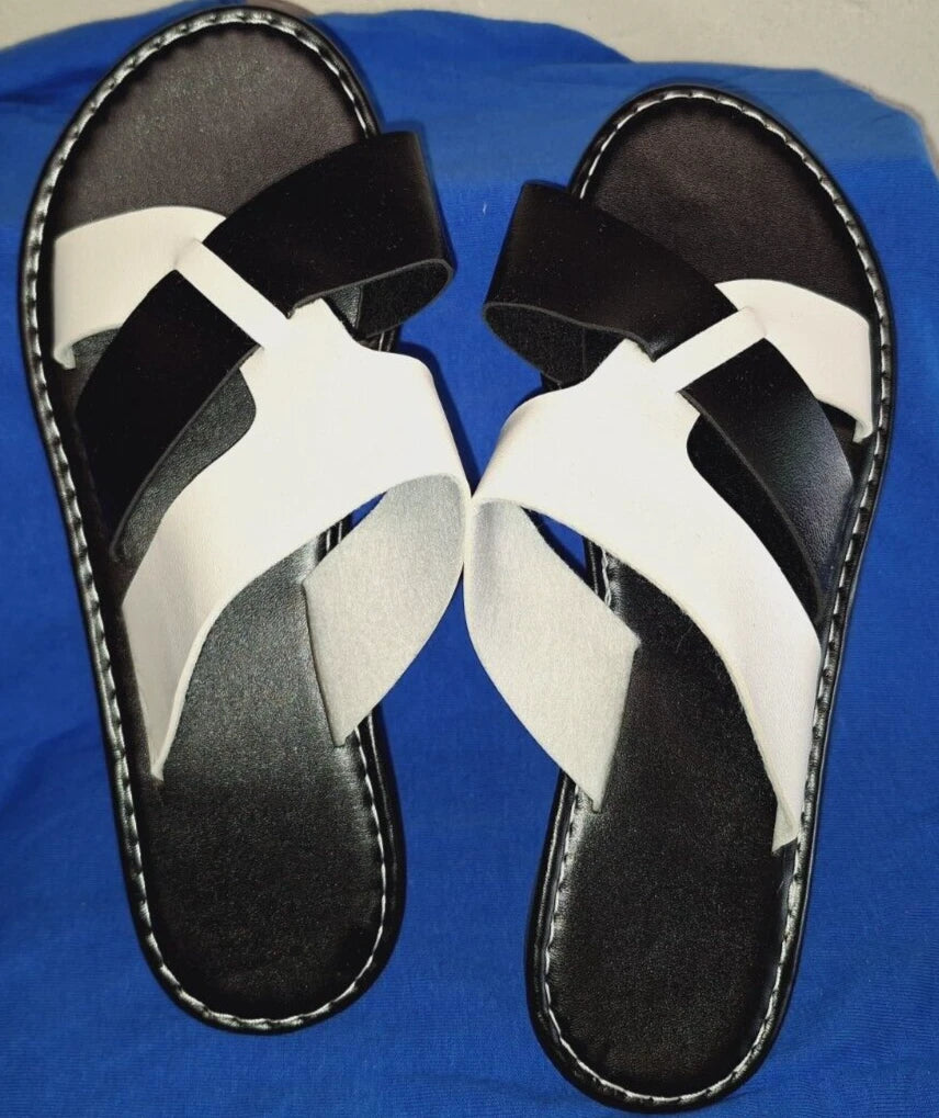 2 New Pairs Women Size * Slides Shoes Sandal White Footwear Fashion