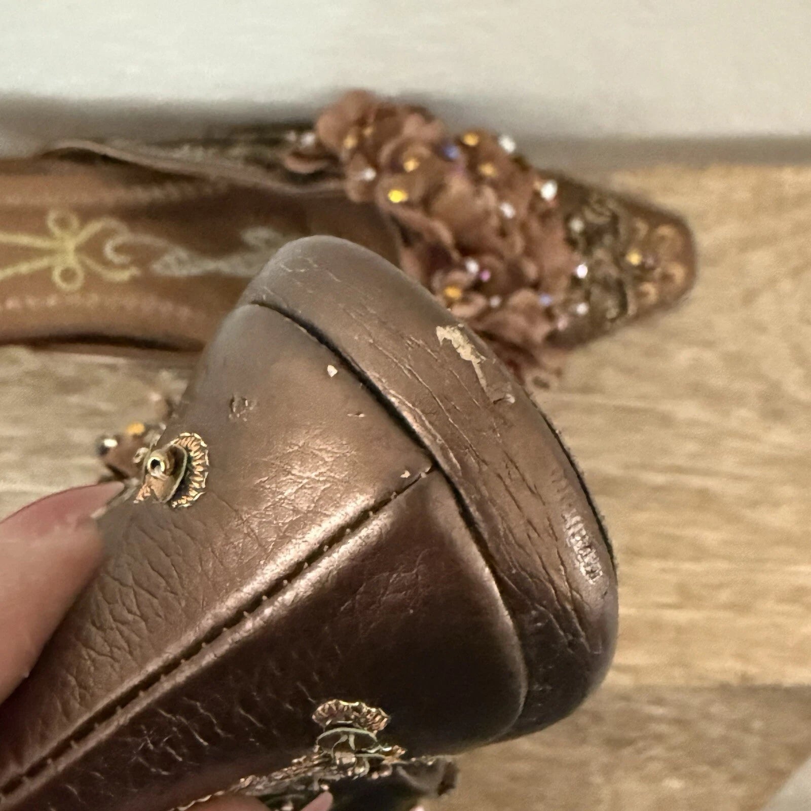 John Fashion Sequin Slide Dress Shoes Size 8