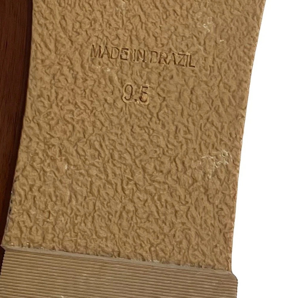 Jack Rogers Platform Wedge White Leather Sandals Size 9.5M Rory Style Scalloped