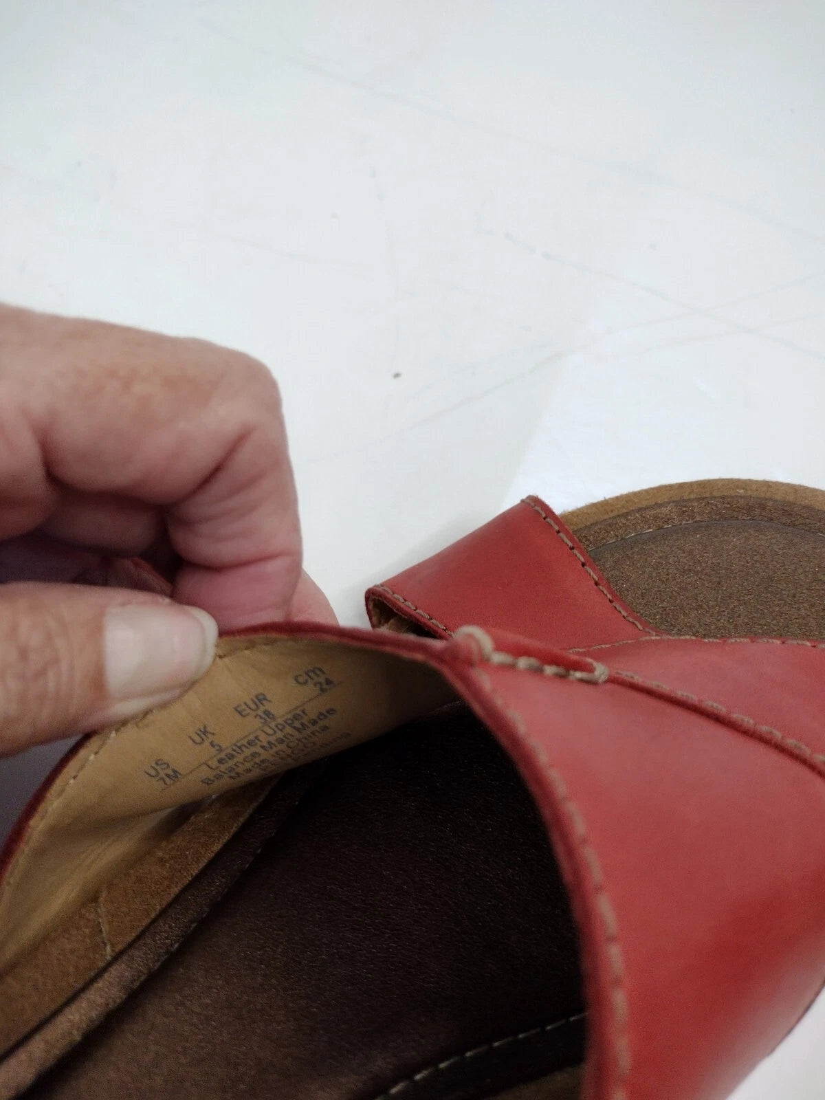 Naturalizer Pengo Style Cognac Color Slide Wedge Sandals.