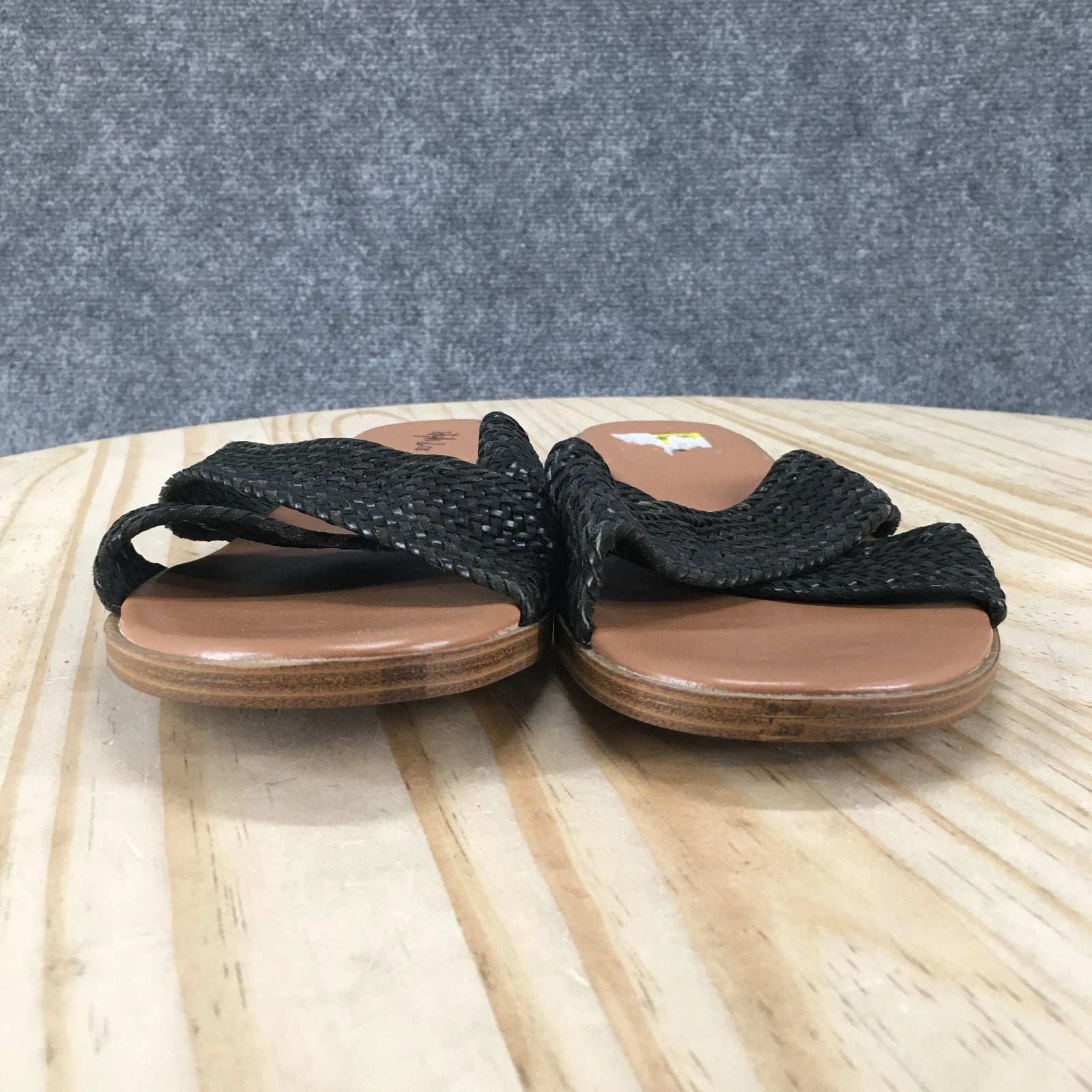 Style & Co. Sandals Womens 9.5 Shannonnp Slip On Slides Black Faux Leather NEW