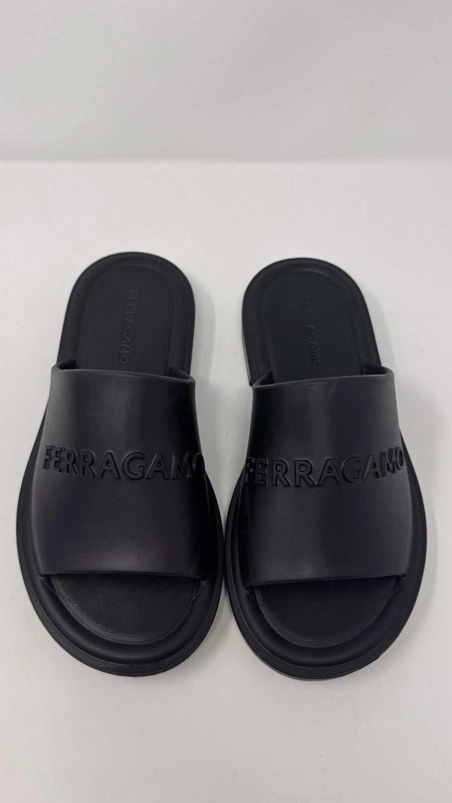 Salvatore Ferragamo Women’s Jelly Black Slide Sanal Size 9