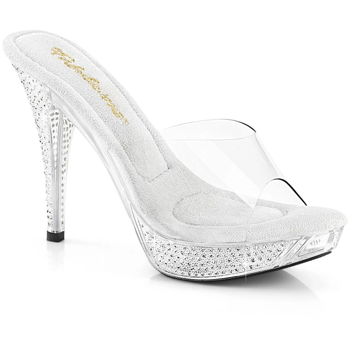 Pleaser Fabulicious 4" Heel Slide W/ Rhinestones Adult Women Sandals Elegant/401