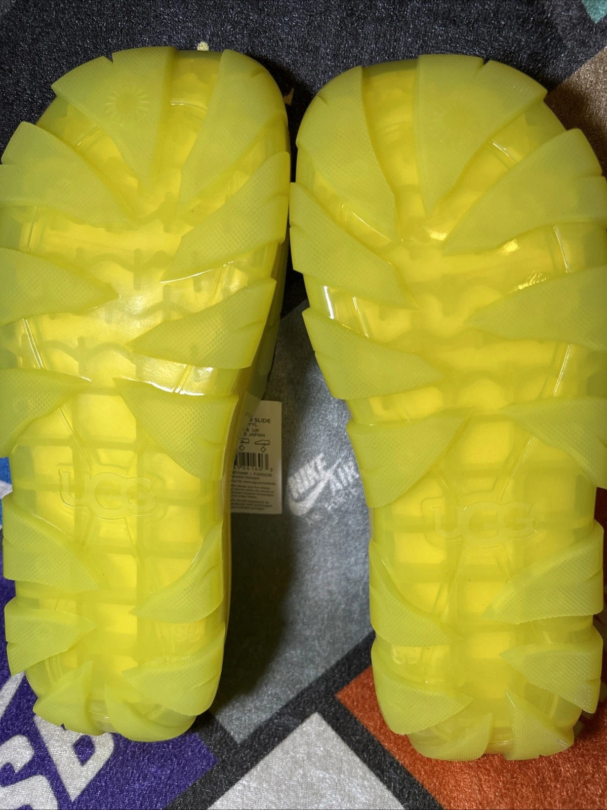 UGG Jella Clear Yellow Slides Size 8 Women’s