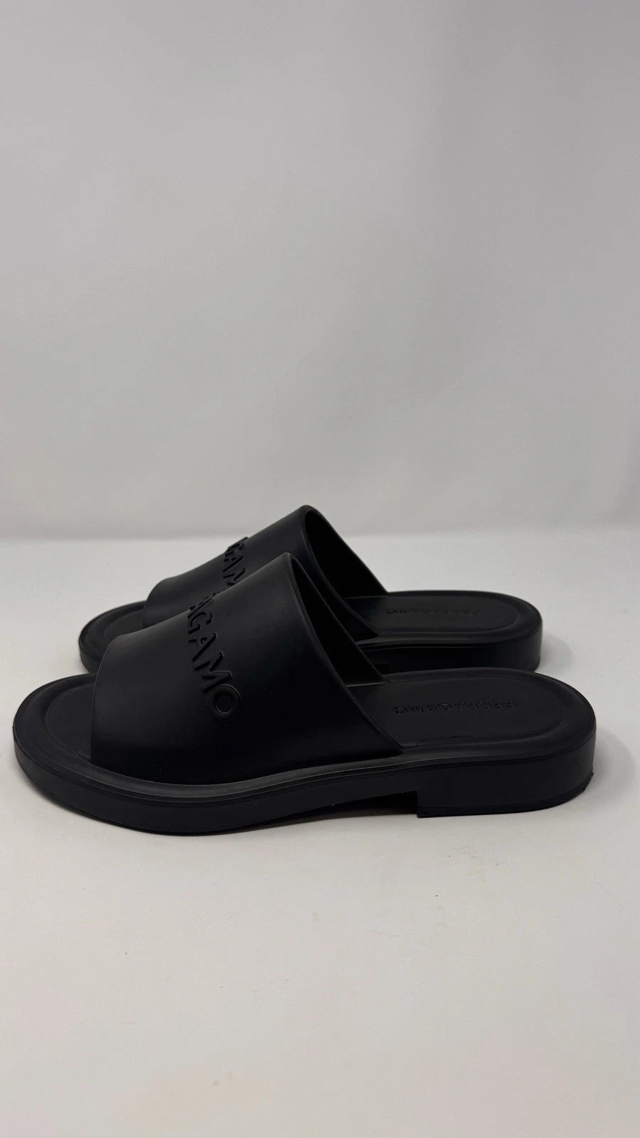 Salvatore Ferragamo Women’s Jelly Black Slide Sanal Size 9