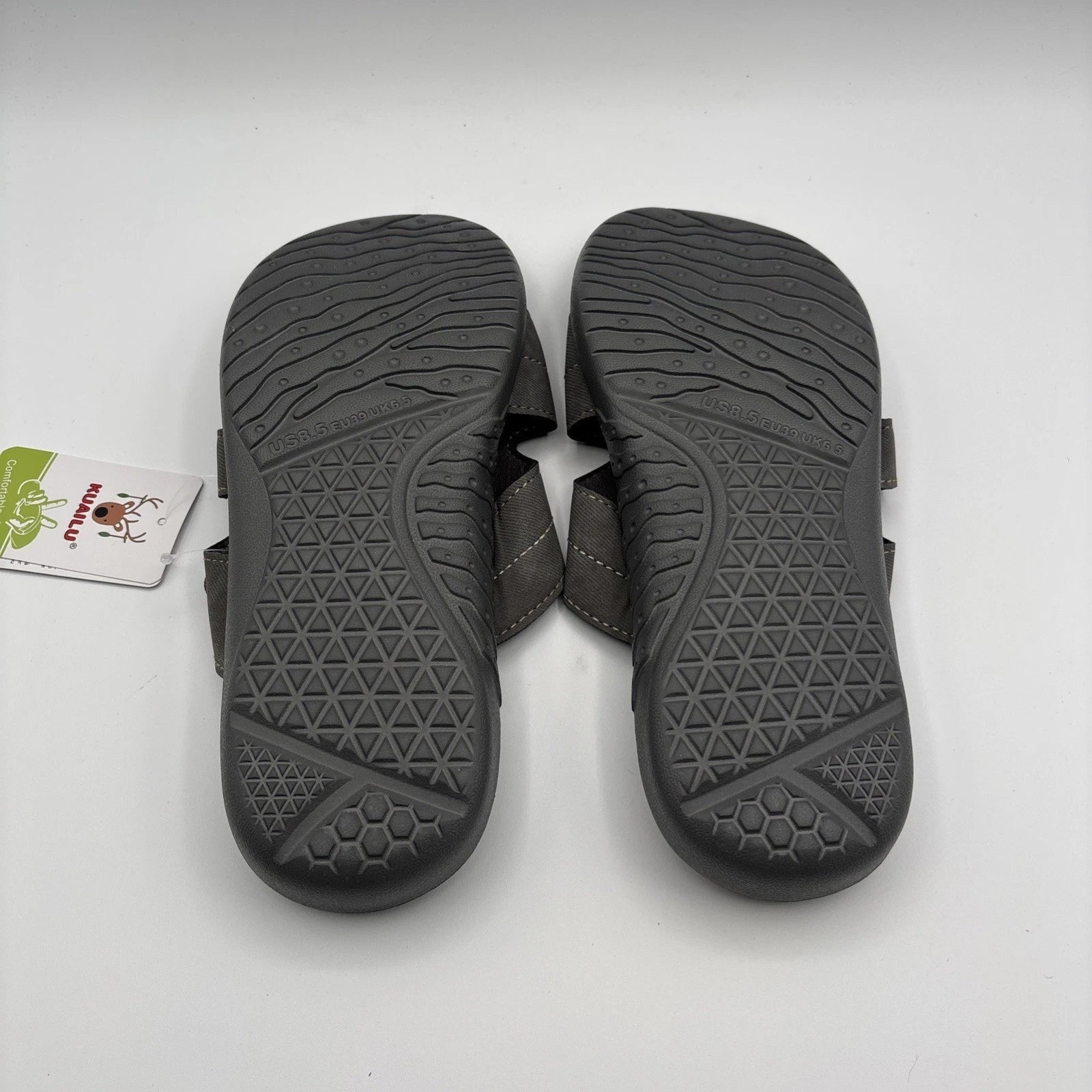 KuaiLu Womens Fashion Orthotic Slides Ladies Lightweight Athletic - Gray 8.5