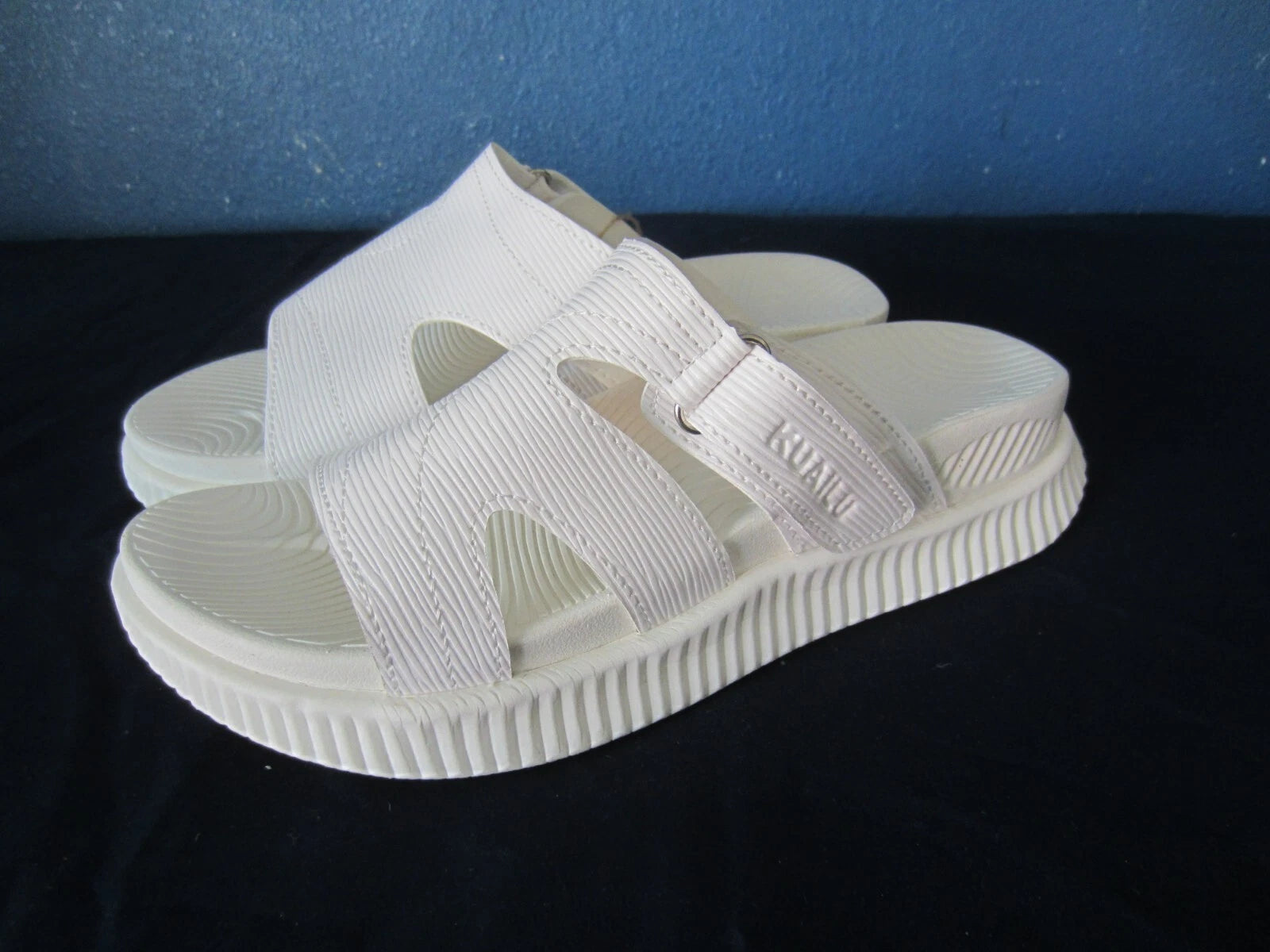 KuaiLu Women's Fashion Orthopedic Slides Thick Cushion with Arch Support US 8