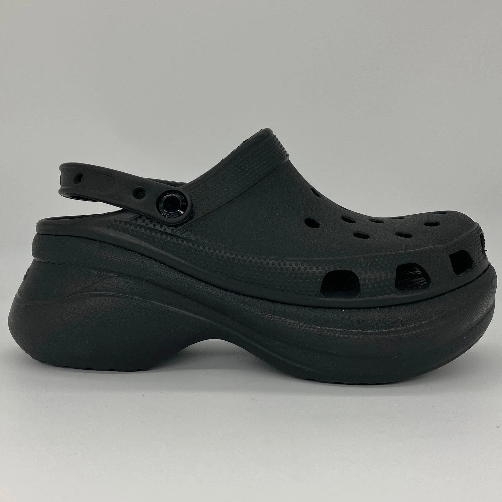 New CROCS Siren Clog Womens 9 Black Heel Platform High Iconic Comfort Style