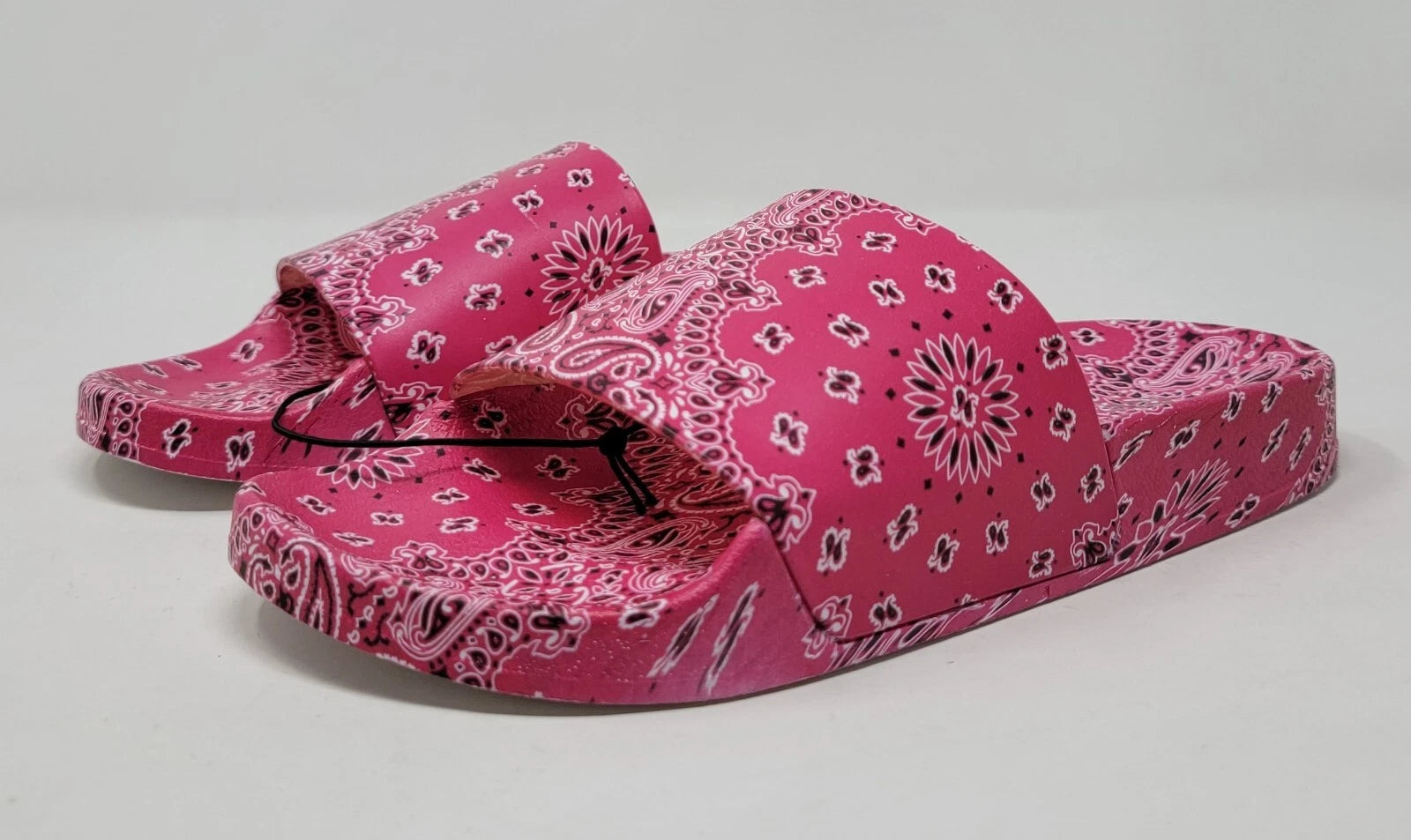Steve Madden Sofi Pink Multi Paisley Printed Slide Sandals Size 7