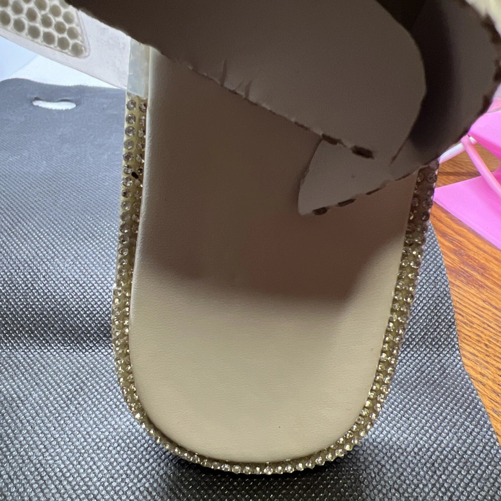 Ladies New Fashion, Rhinestone Sparkle Sandals Comfort Casual Flats Size 10