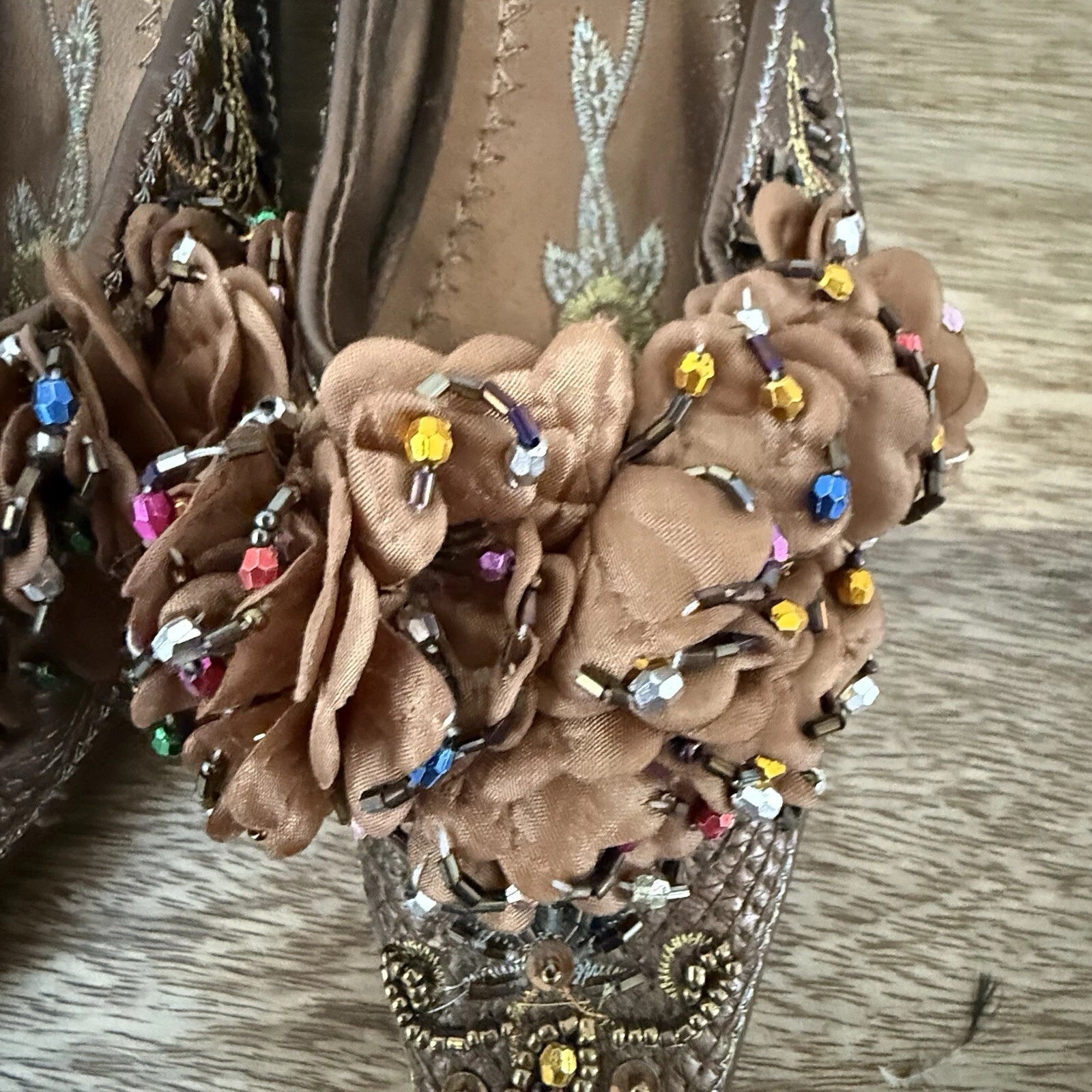 John Fashion Sequin Slide Dress Shoes Size 8