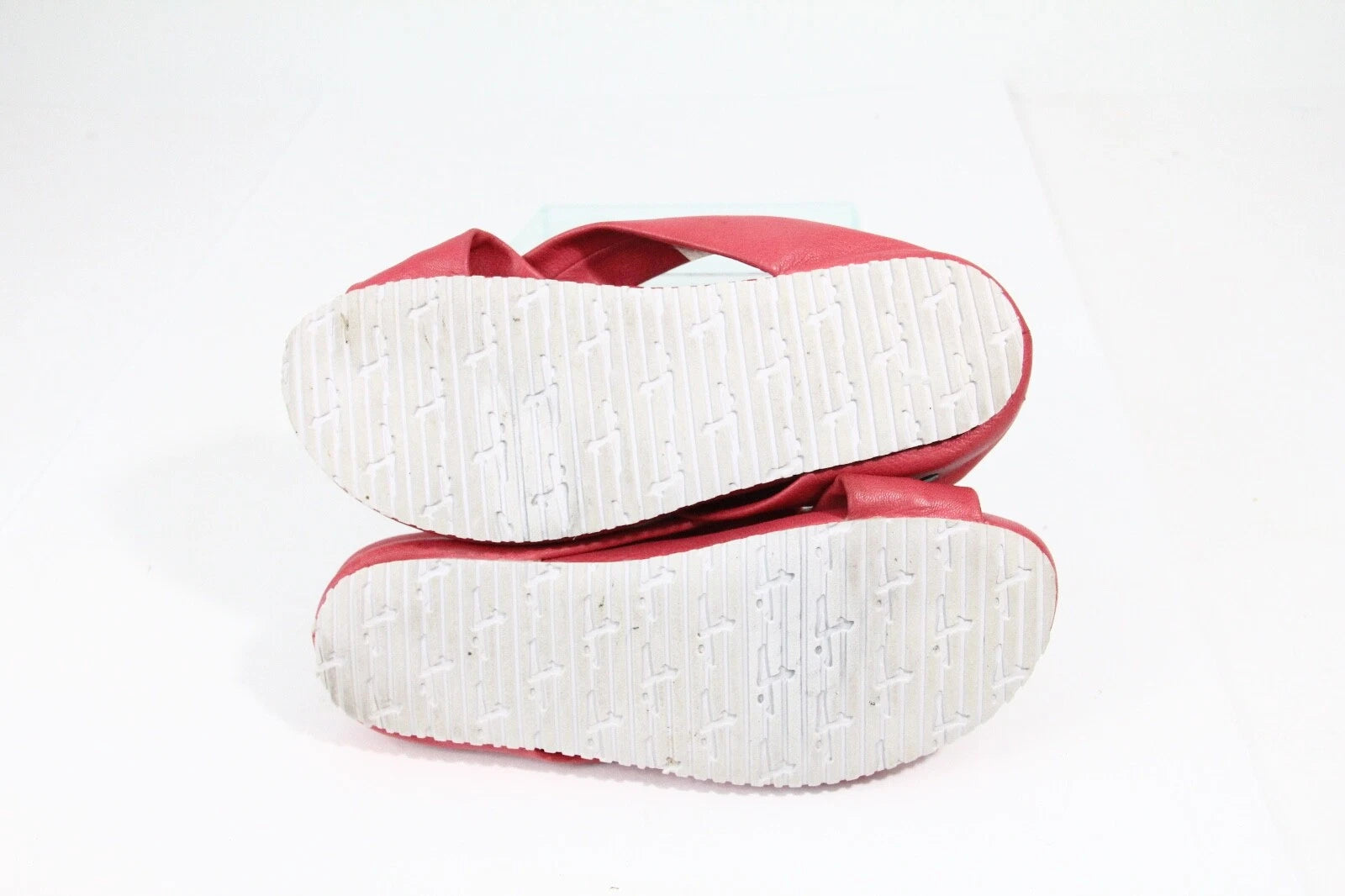 Women Flat Leather Sandals Flip Flop sz 8 Slide unique modern style J Shoes