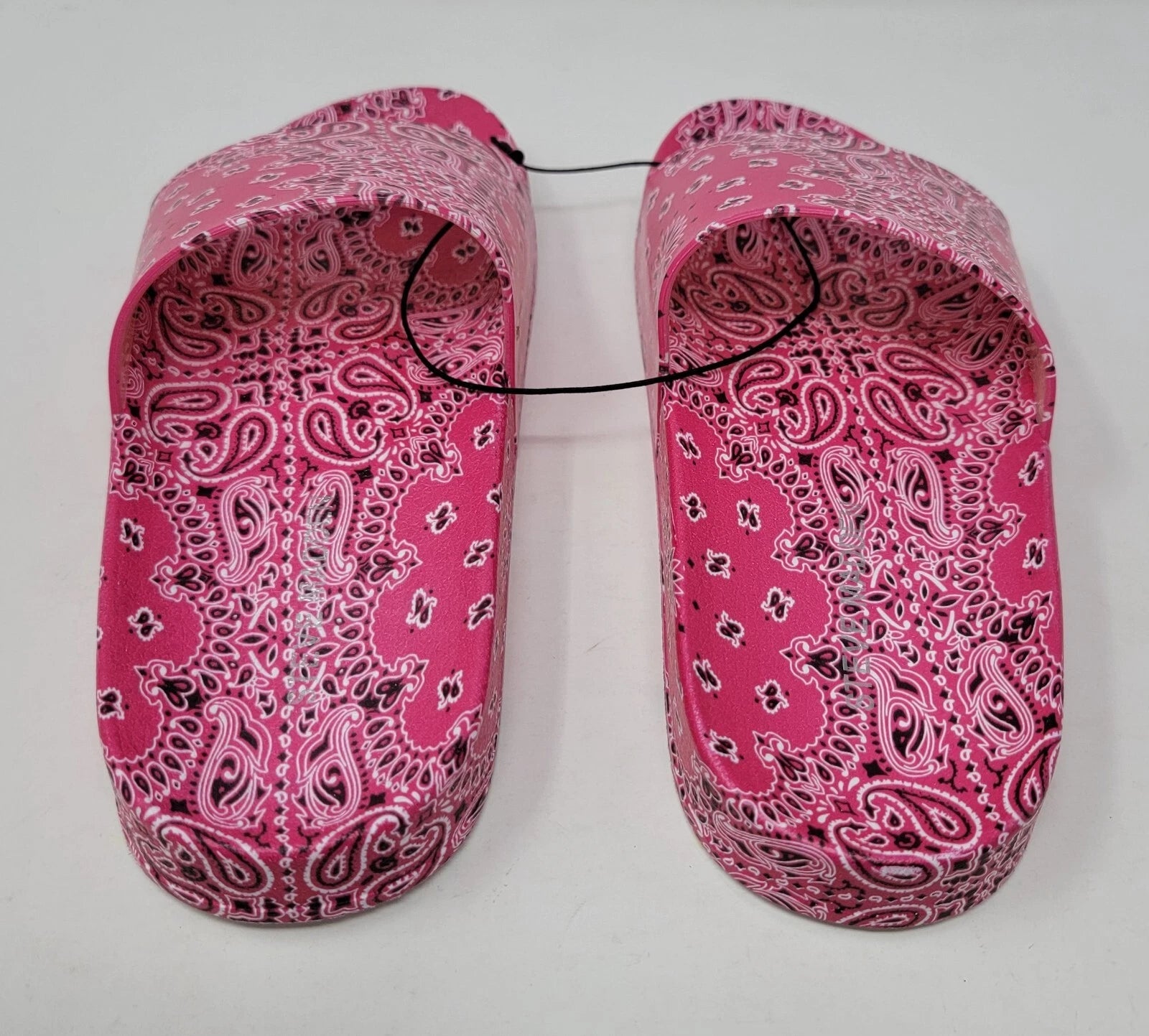 Steve Madden Sofi Pink Multi Paisley Printed Slide Sandals Size 7