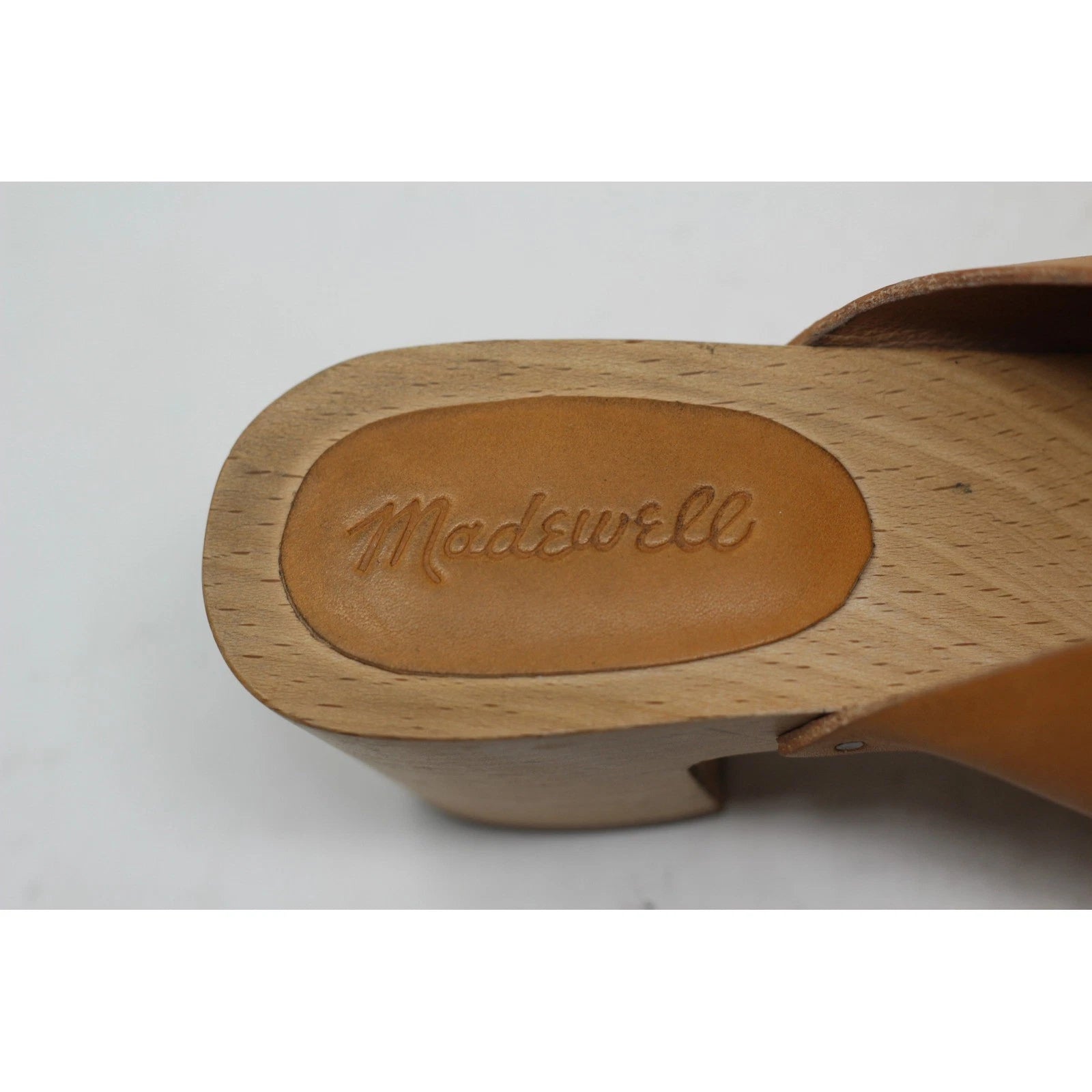 Madewell Clara Leather Clogs Platform Slide Sandals Minimalist Style Size 7