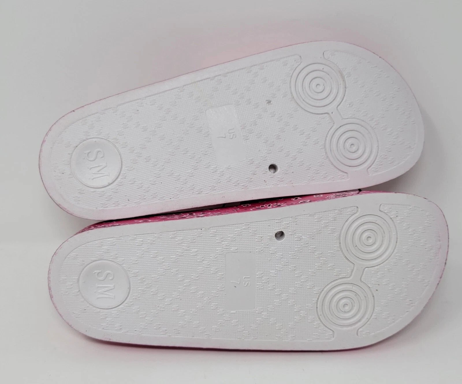 Steve Madden Sofi Pink Multi Paisley Printed Slide Sandals Size 7