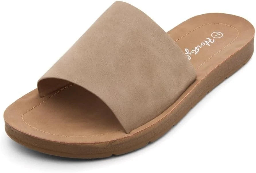 Herstyle Women’s Flat Sandals 2025 – Dressy Fashion Slides with Cushioned Size 9