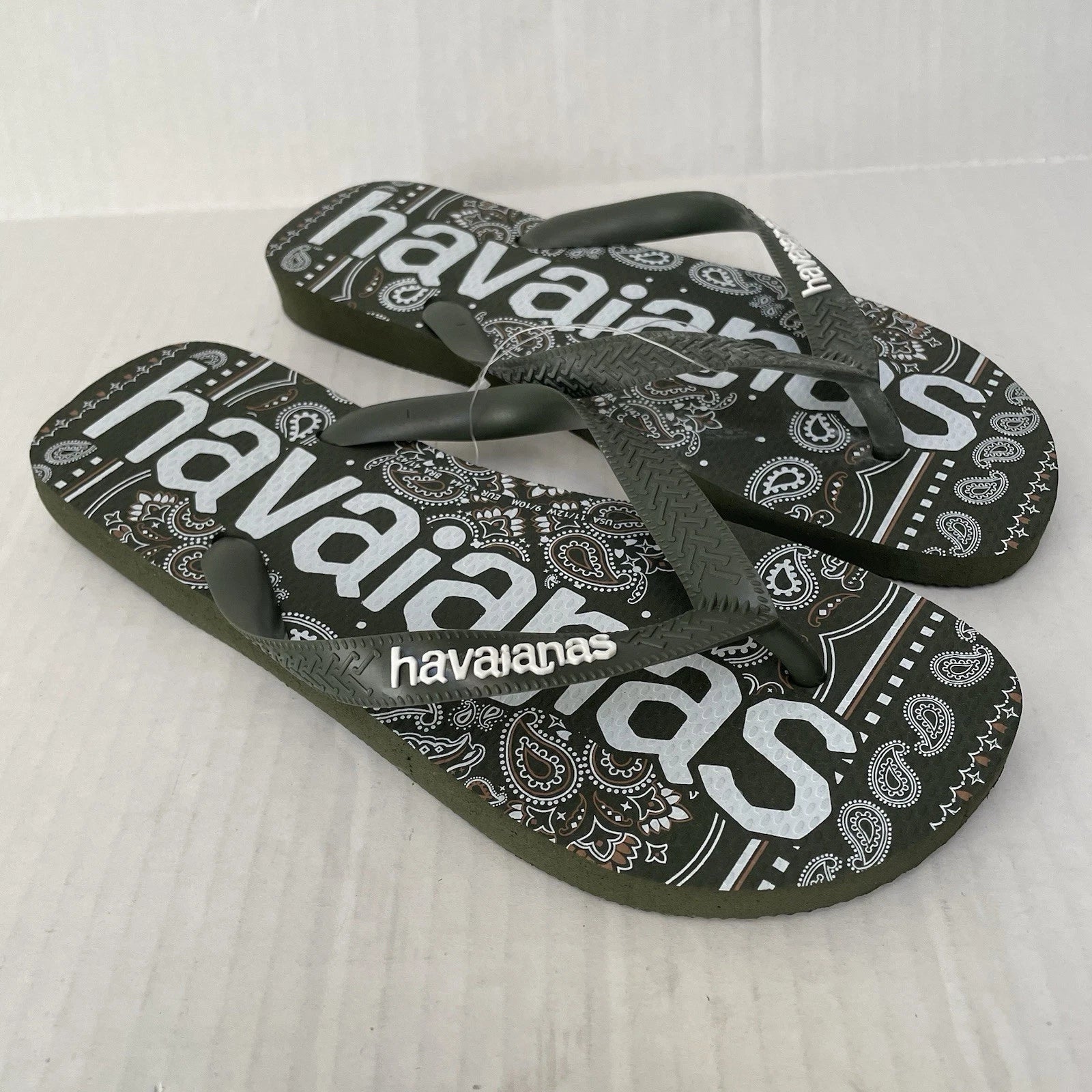 HAVAIANAS TOP LOGOMANIA FASHION FLIP FLOPS RUBBER THONG SANDALS Sz 41-42 US 9-10