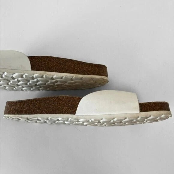 K. Daques “Madrid” Style Sandals in White Leather Size 40