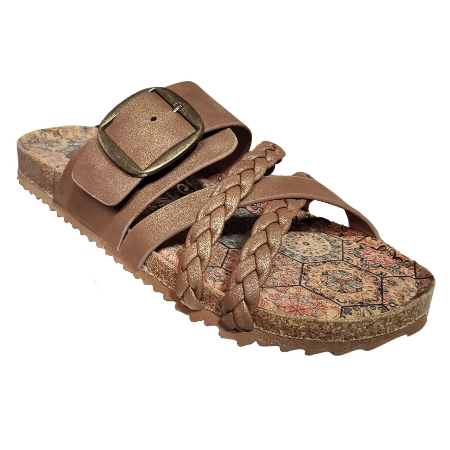 Very G Womens Nora 3 Fashion Slide Sandal, Tan