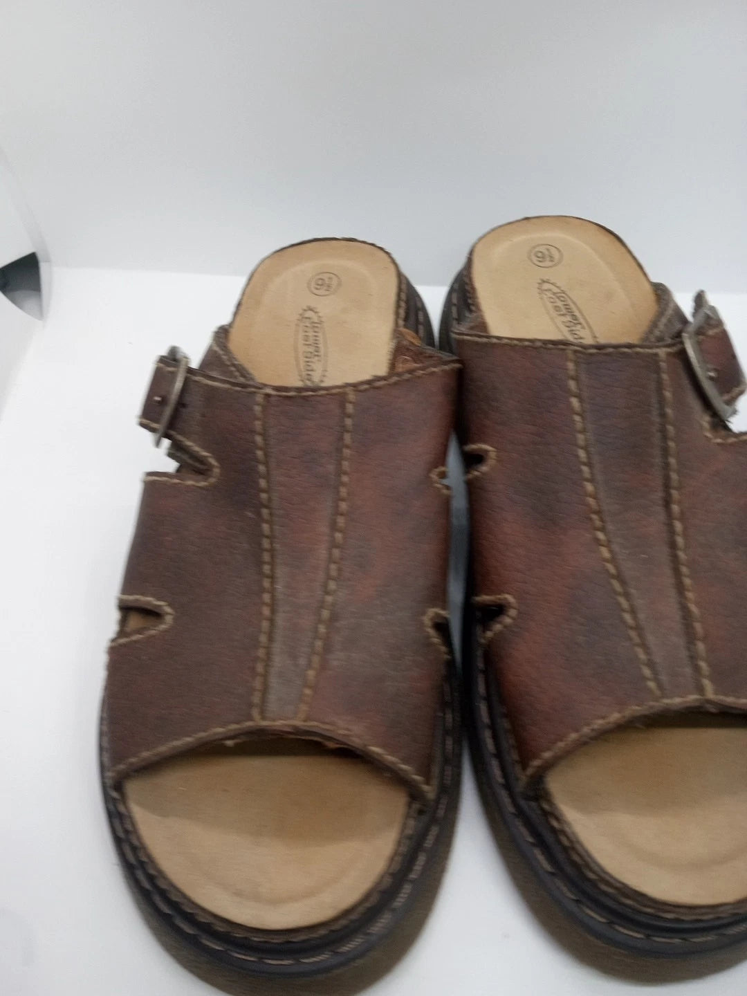 Lower East Side Women's Size 9.5 90's/Y2K-Style Chunky Slide Sandals Brown