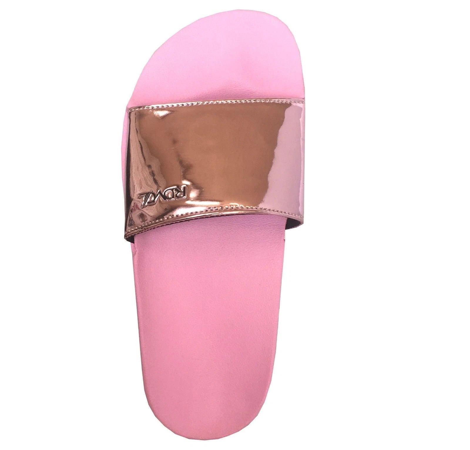 New Women's Metallic Fashion Slide Soft Rubber Bottom Beach Gym Pool Party-1818