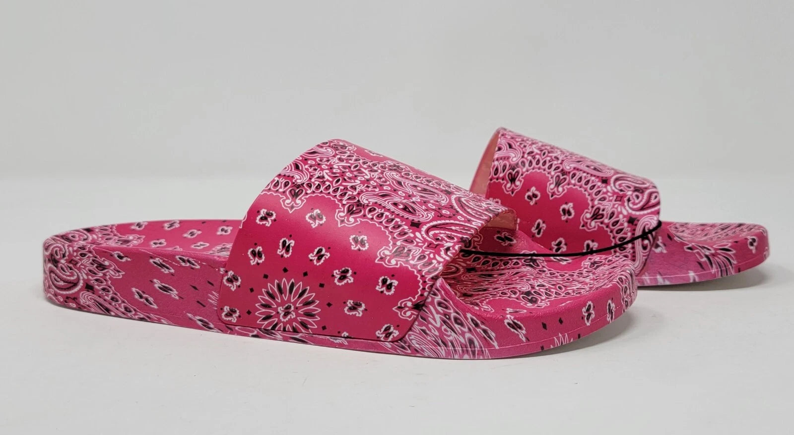 Steve Madden Sofi Pink Multi Paisley Printed Slide Sandals Size 7