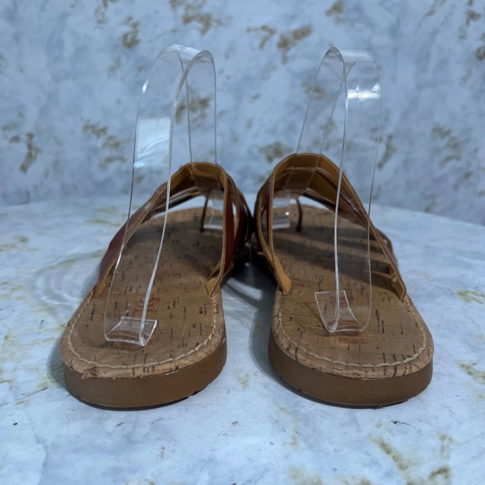 Korks Kork Ease Women's Sz 8M Shoes Brown Strappy Slides Comfort Fashion Sandals