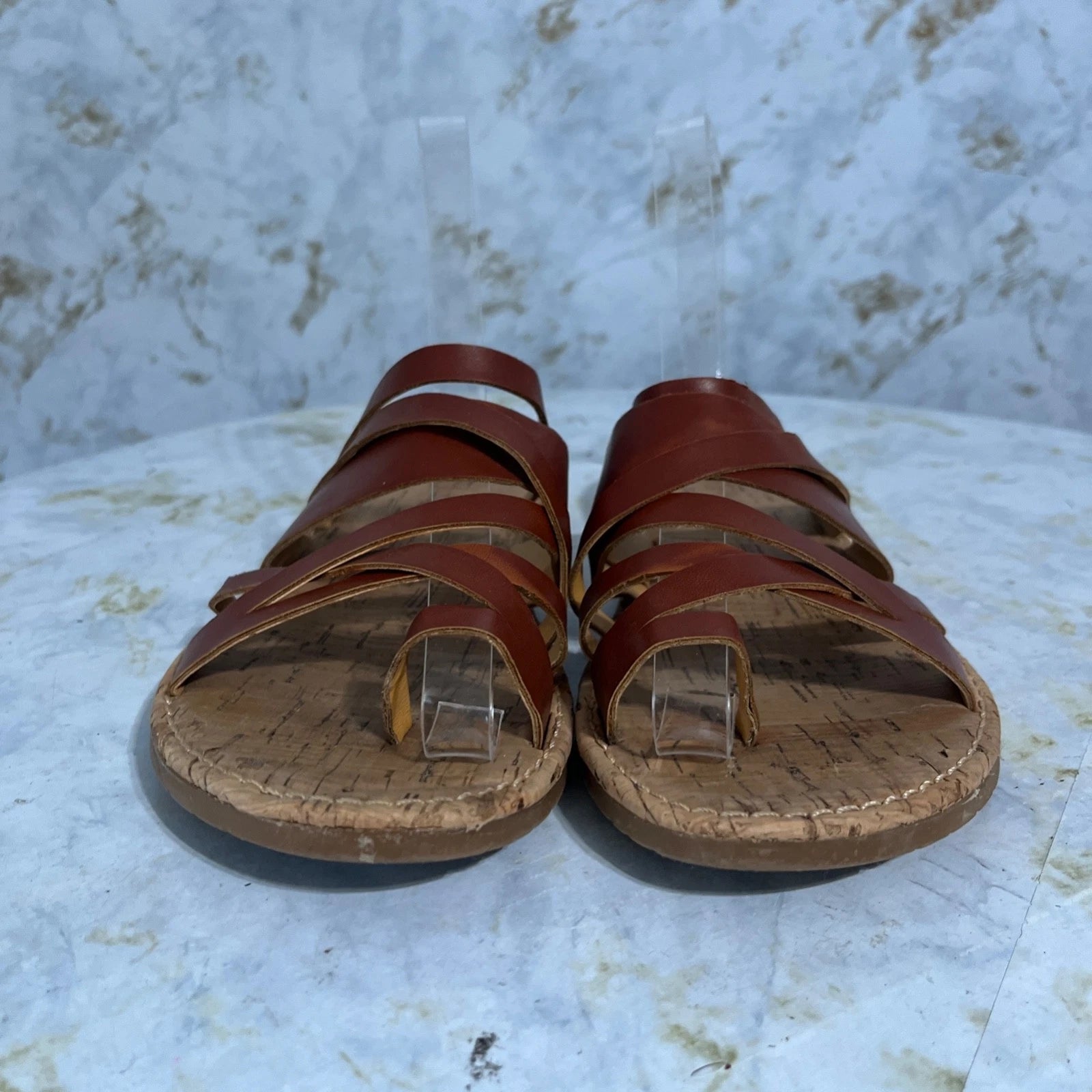 Korks Kork Ease Women's Sz 8M Shoes Brown Strappy Slides Comfort Fashion Sandals