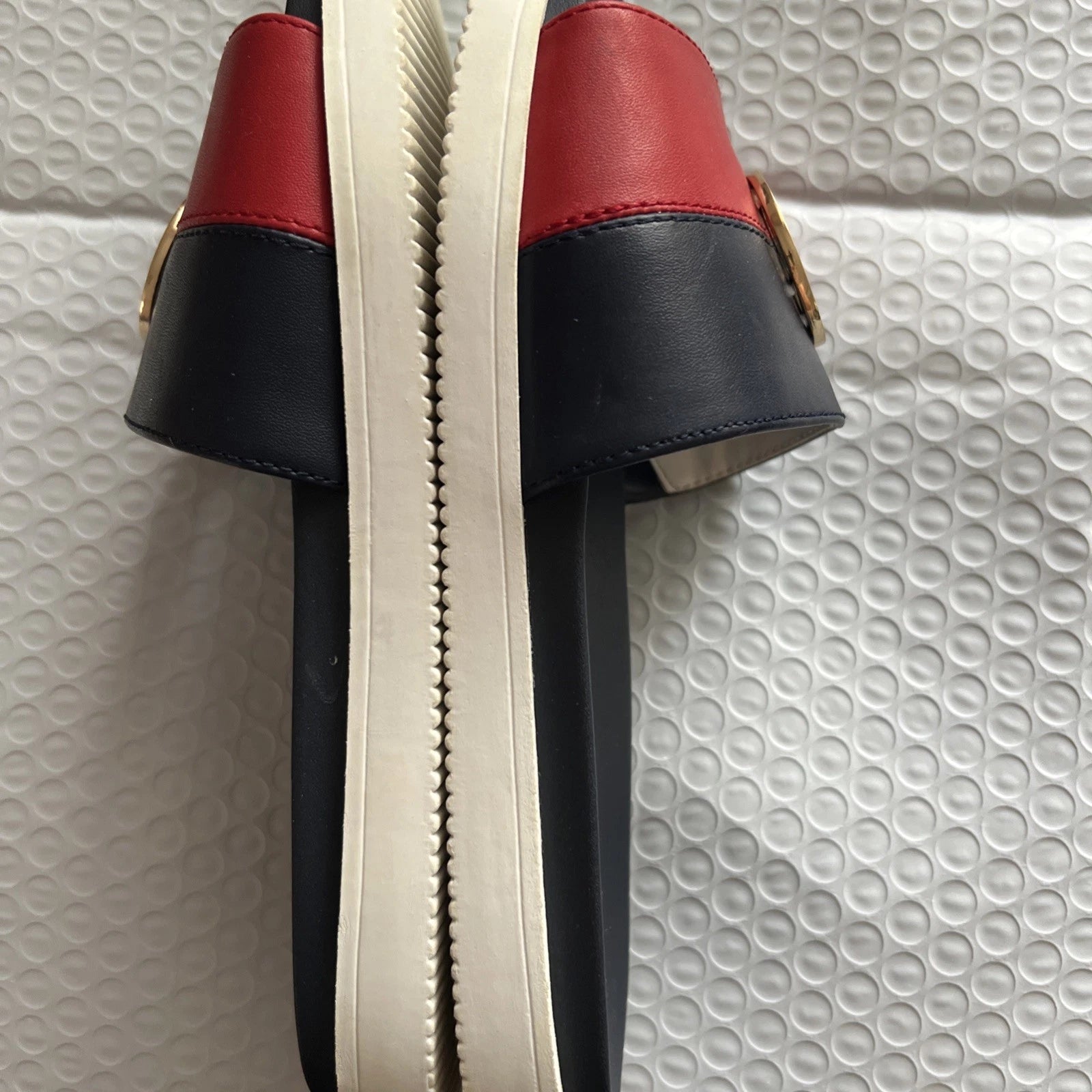 Tommy Hilfiger Blue & Red Souli Style Slide Sandals Women's Size 6M