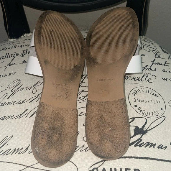 STEVE MADDEN STEVE Greece White Leather Slide Sandals H Oran Style Slip On Sz 11