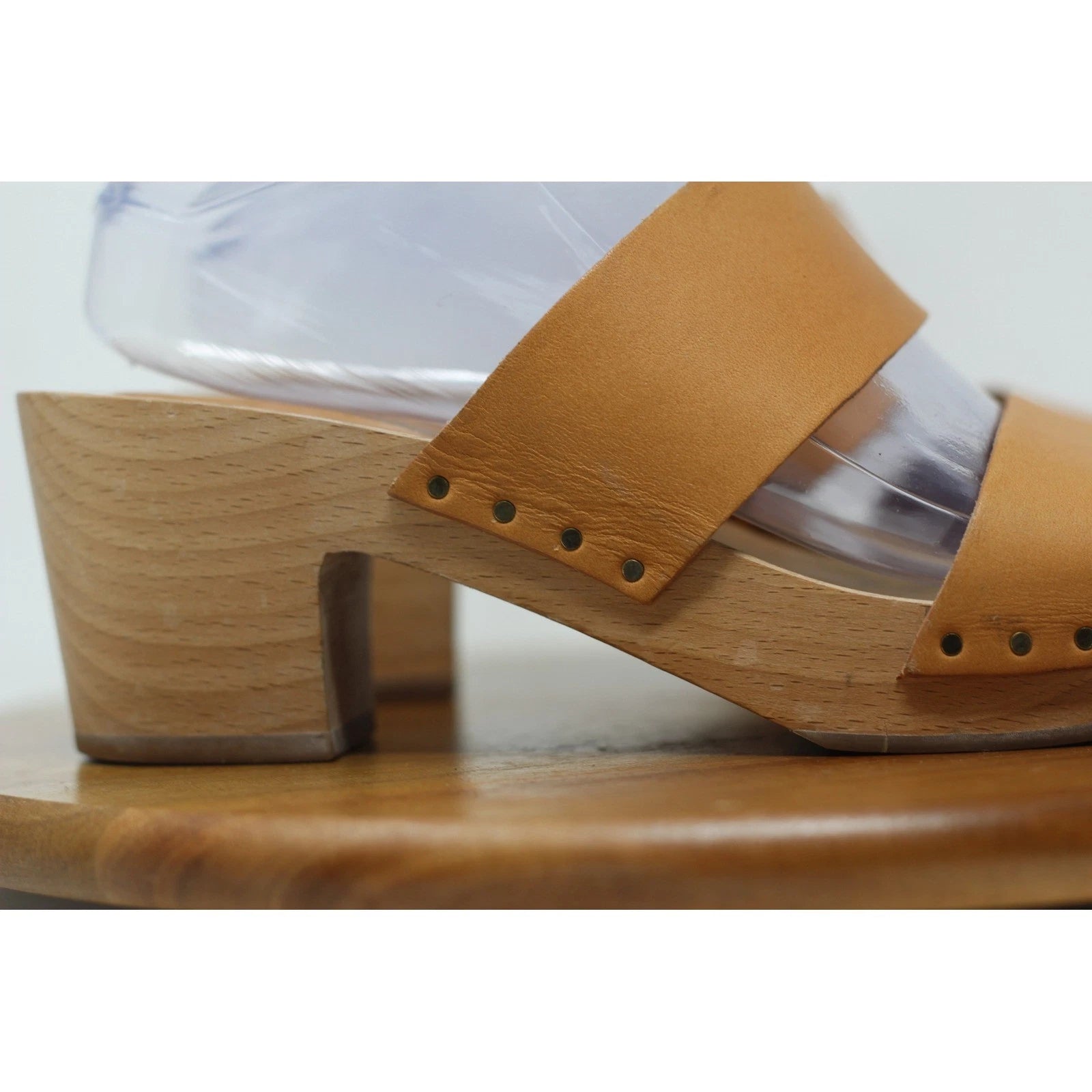 Madewell Clara Leather Clogs Platform Slide Sandals Minimalist Style Size 7