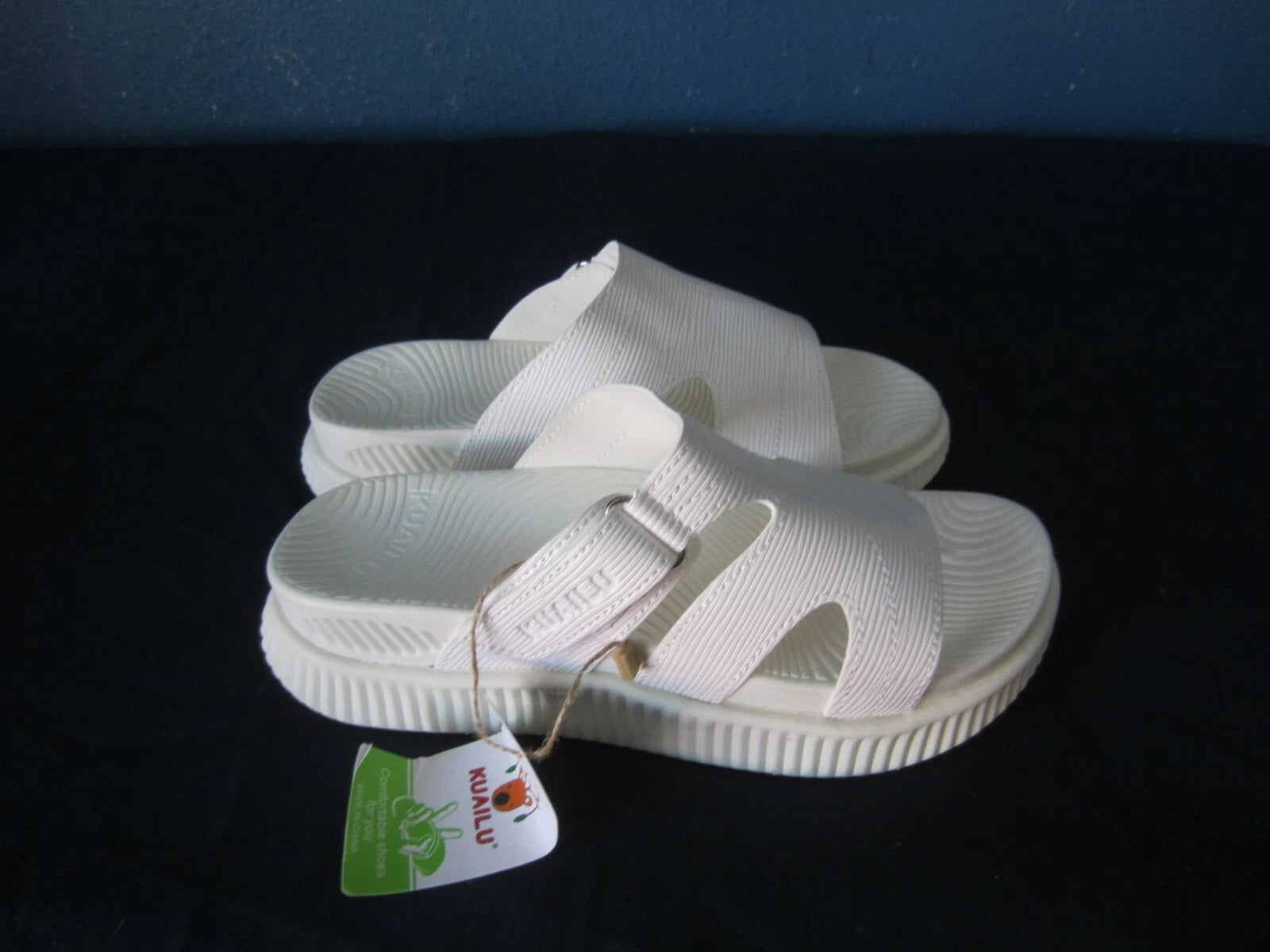 KuaiLu Women's Fashion Orthopedic Slides Thick Cushion with Arch Support US 8