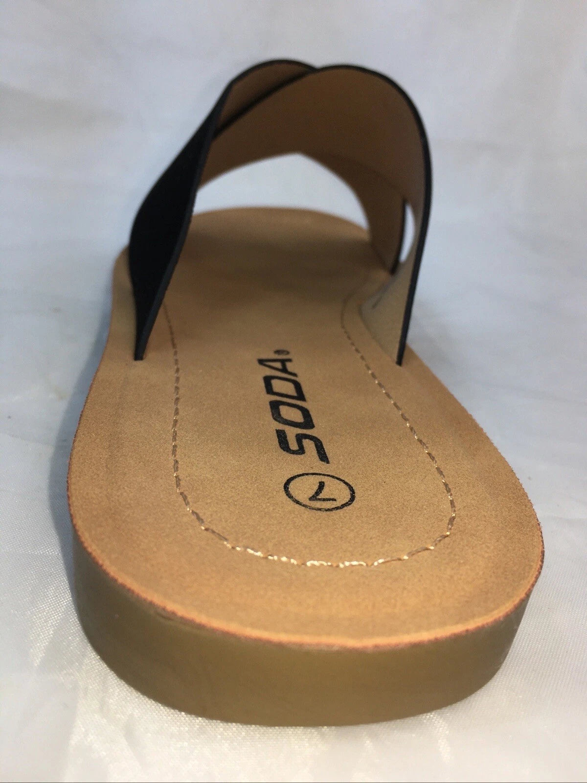 SODA-REFLECT-S NUBUCK PU X BANDS Flat Slide CASUAL Fashion Women Sandal Slip On