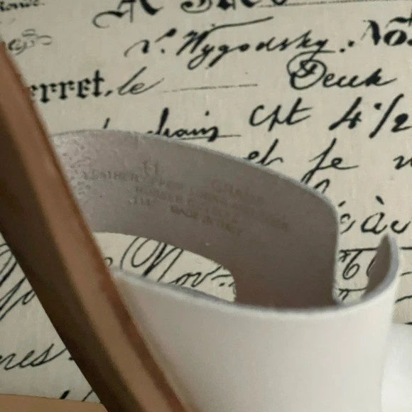 STEVE MADDEN STEVE Greece White Leather Slide Sandals H Oran Style Slip On Sz 11