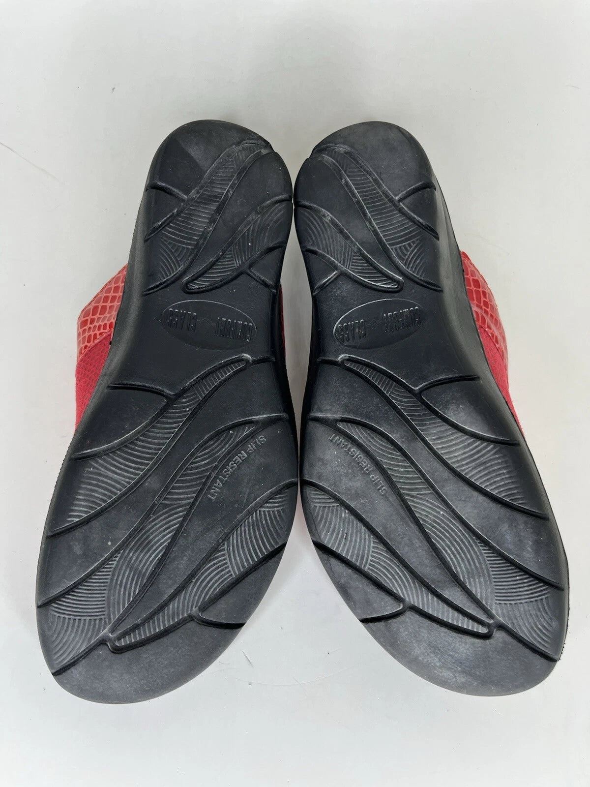 Helle Fashion Comfort Sandals Slides Wedge Heel Women Sz 38 US 7 Red Croc Spain