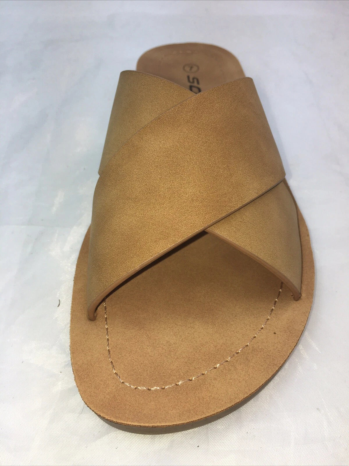 SODA-REFLECT-S NUBUCK PU X BANDS Flat Slide CASUAL Fashion Women Sandal Slip On