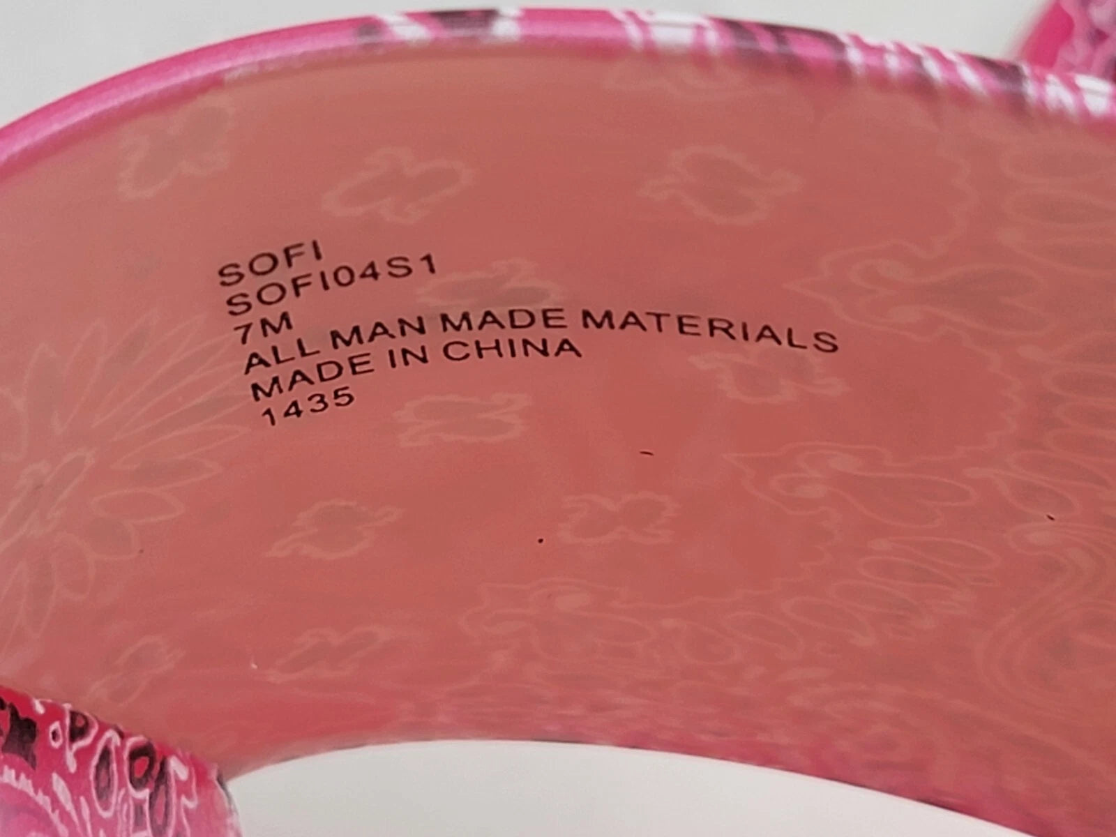 Steve Madden Sofi Pink Multi Paisley Printed Slide Sandals Size 7