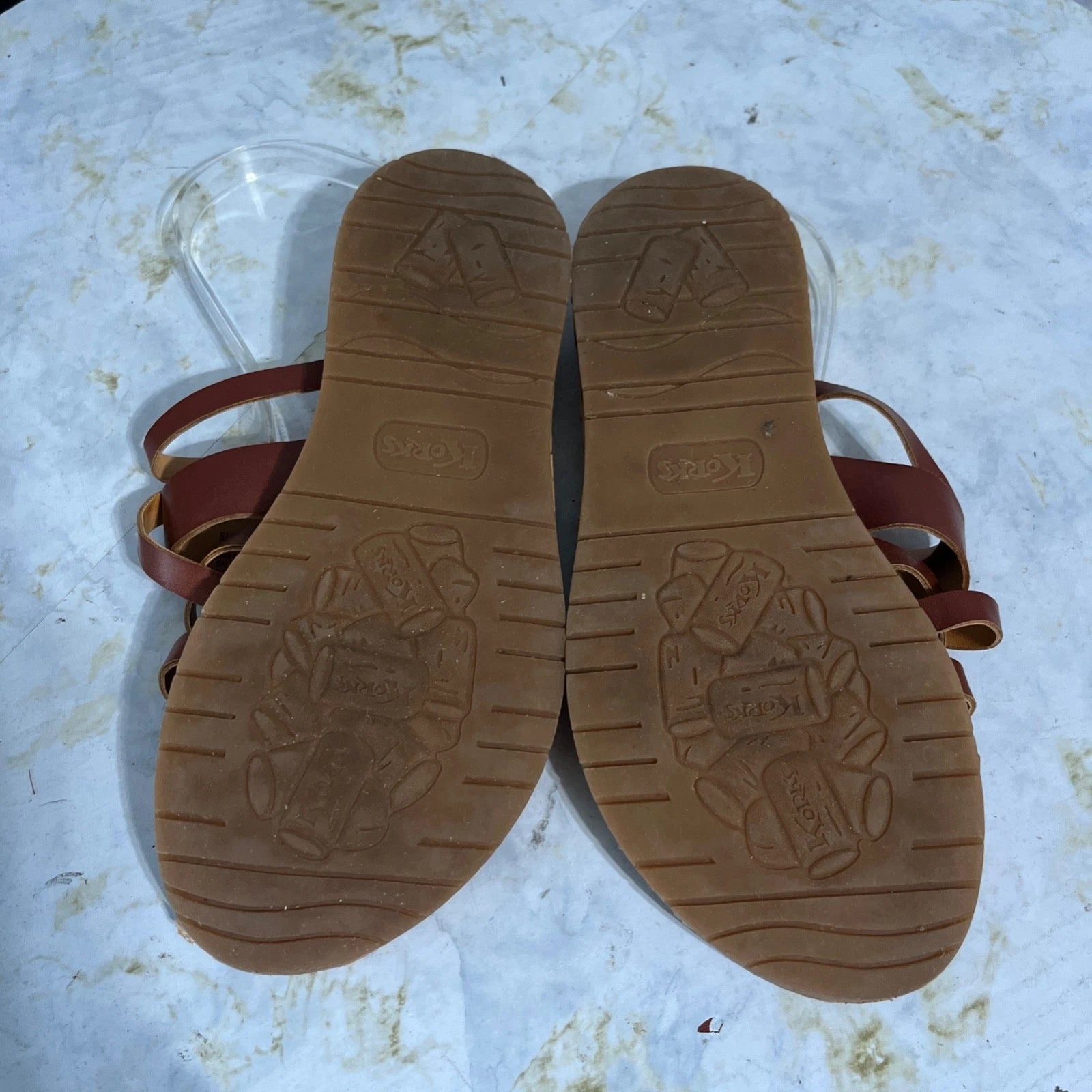 Korks Kork Ease Women's Sz 8M Shoes Brown Strappy Slides Comfort Fashion Sandals